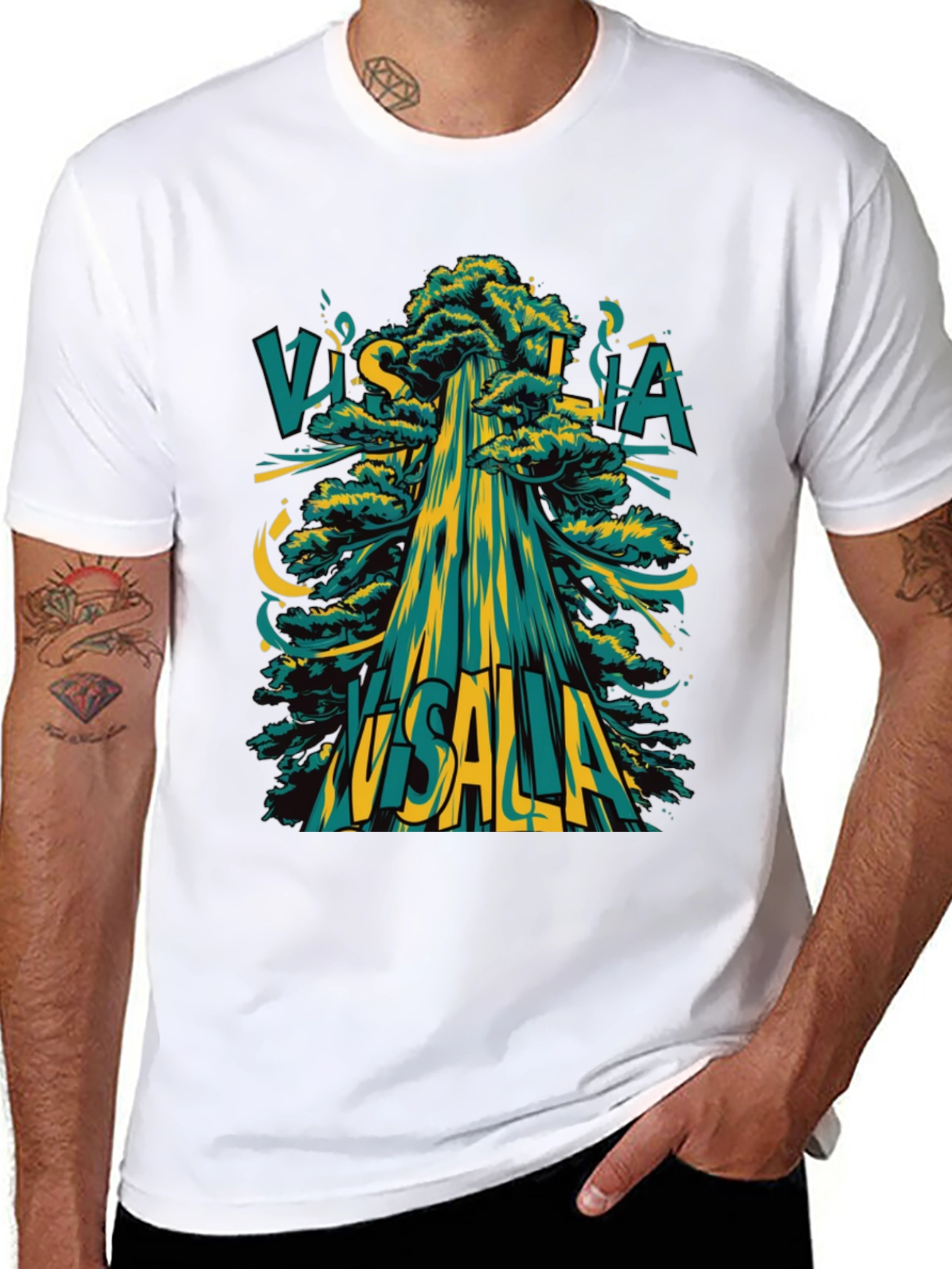 Visalia Tree Graphic Tee - Modern Style