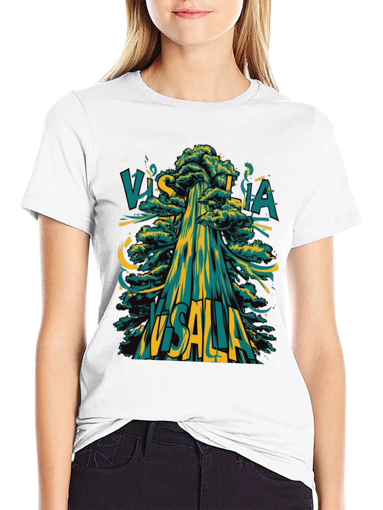 Visalia Tree Graphic Tee - Modern Style
