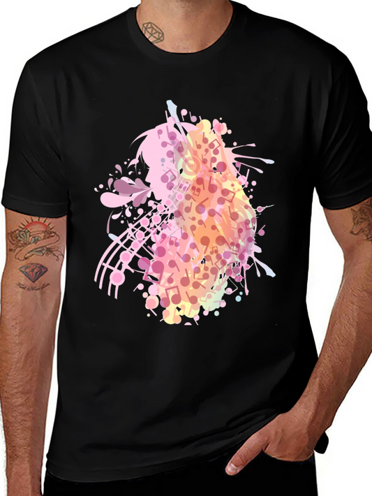 Musical Anime T-Shirt - Colorful Design