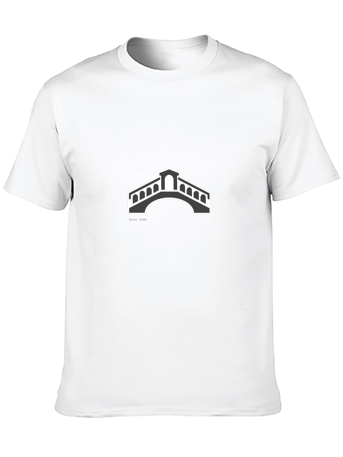 Stylish Black T-Shirt with Bridge Graphic