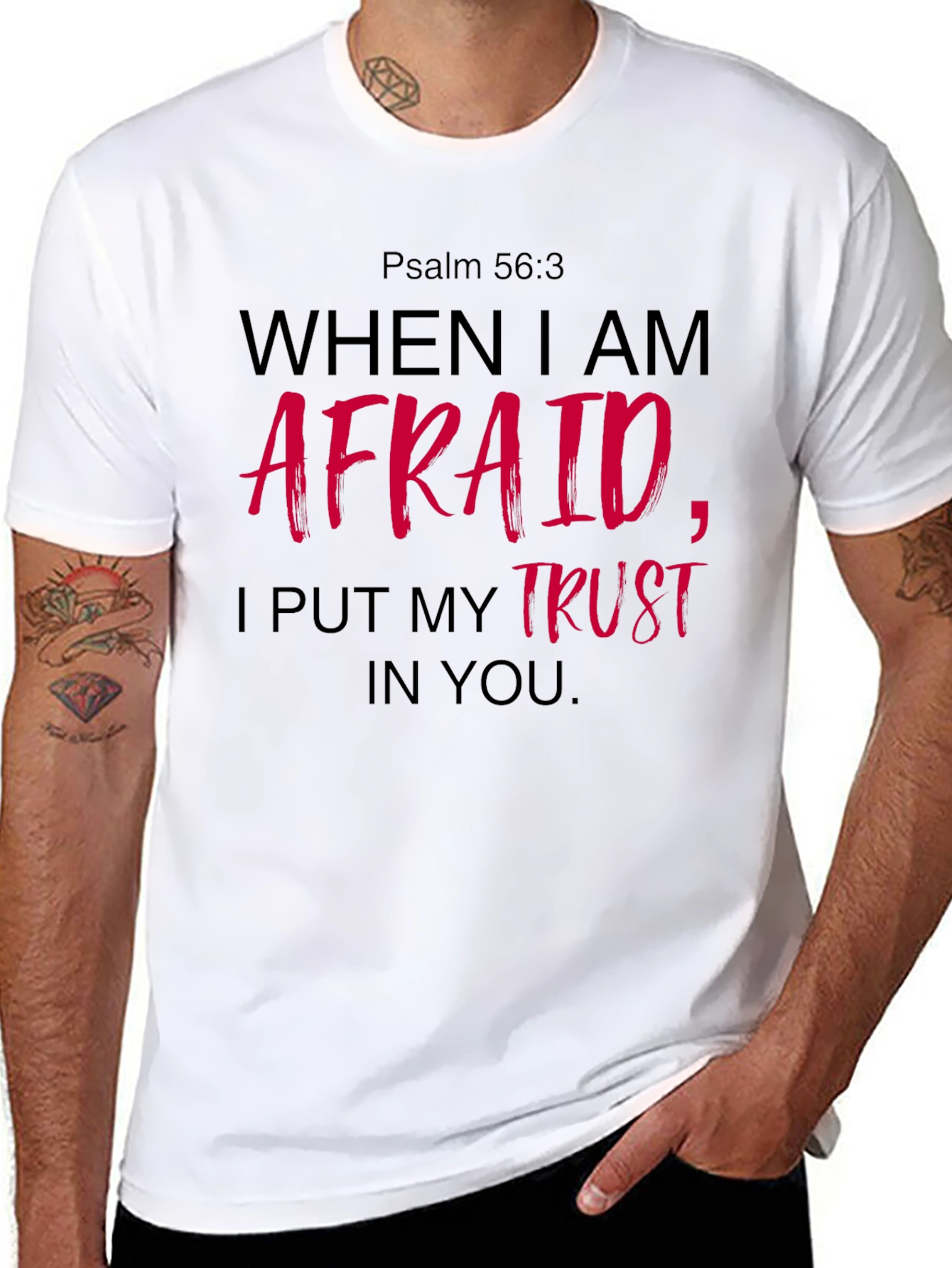 Faith-Based T-Shirt: Psalm 56:3 Graphic Tee