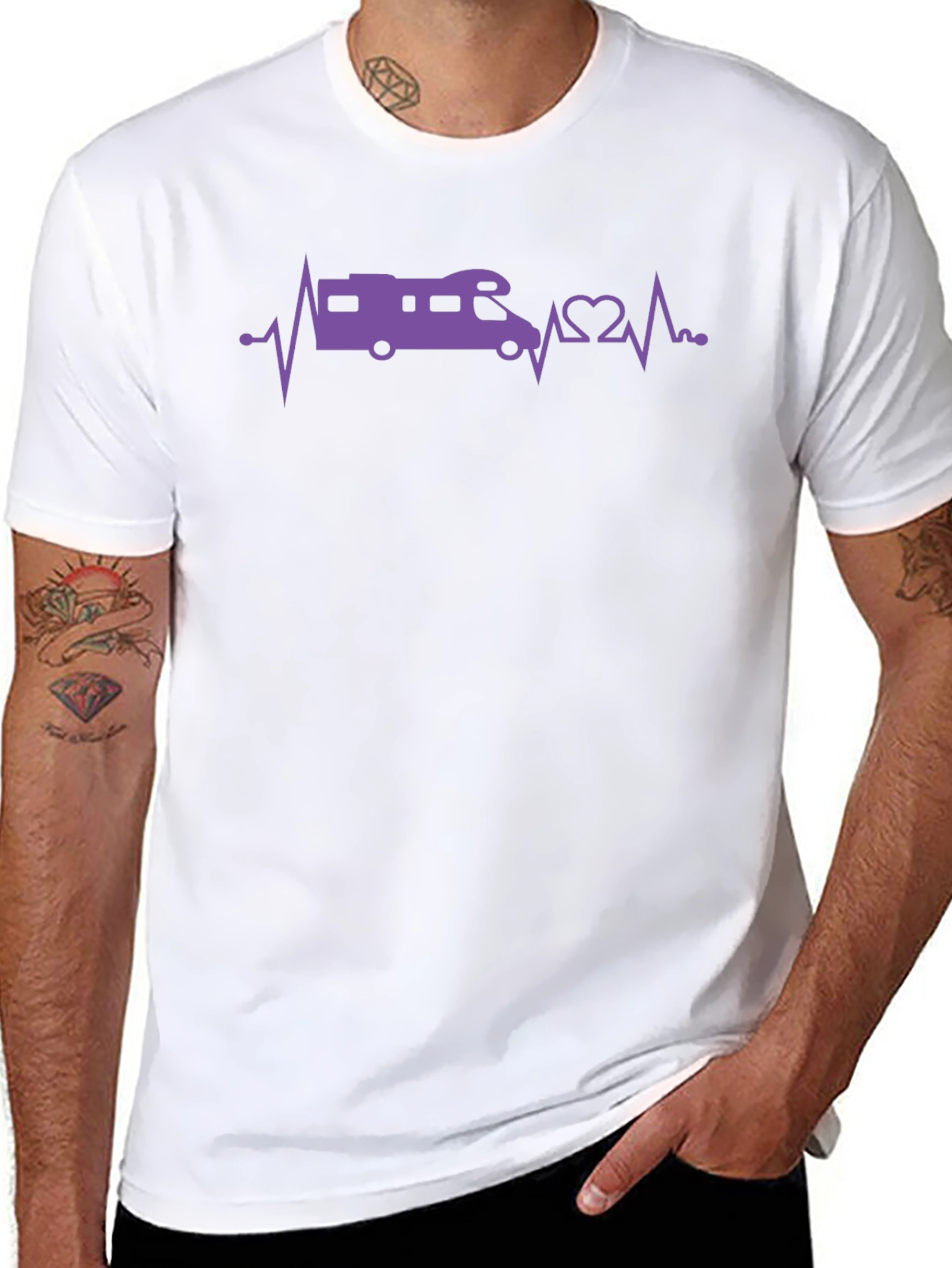 RV Heartbeat T-Shirt - Camping Lover Tee