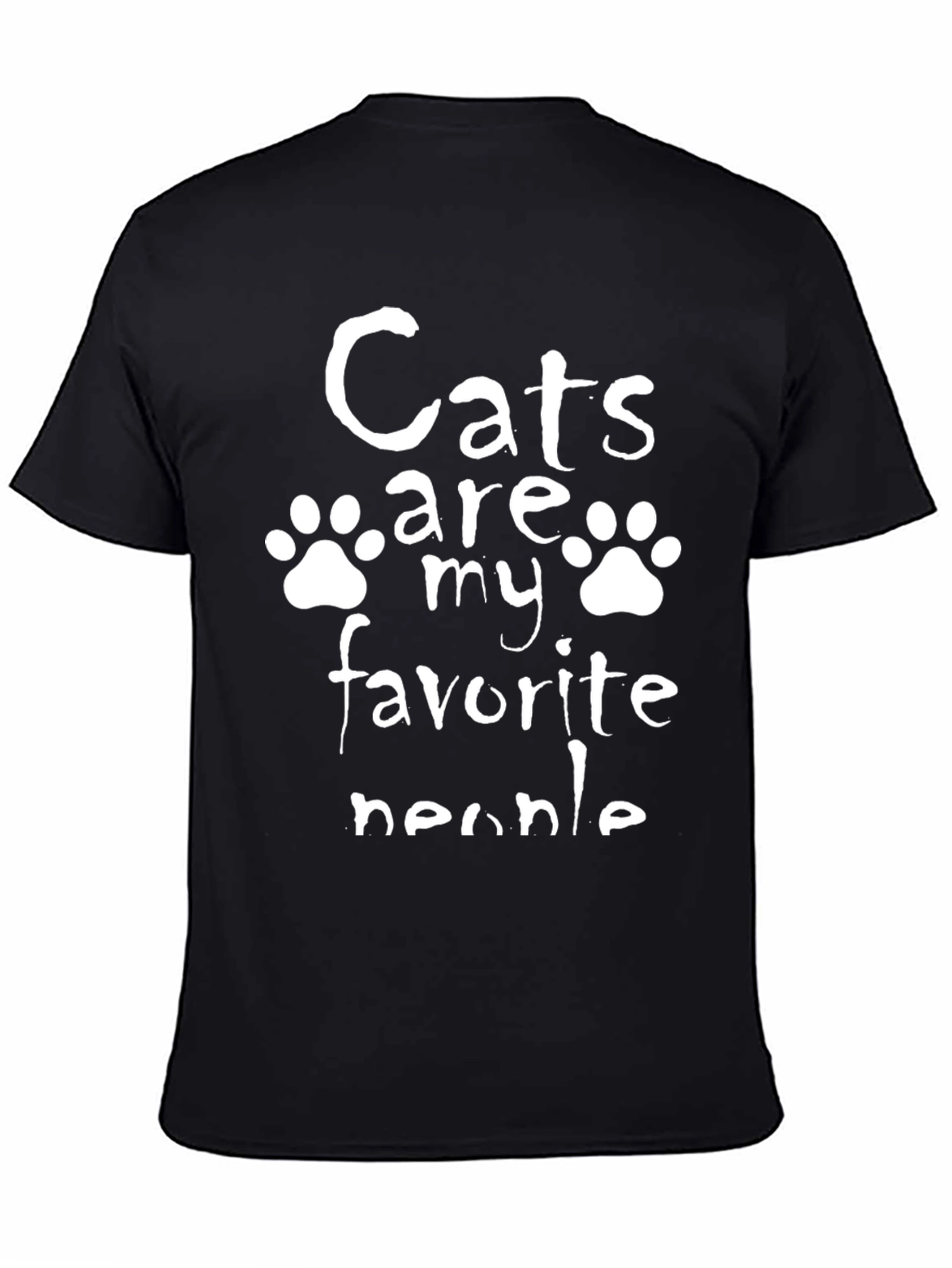 Cats Are My Favorite People Black T-Shirt