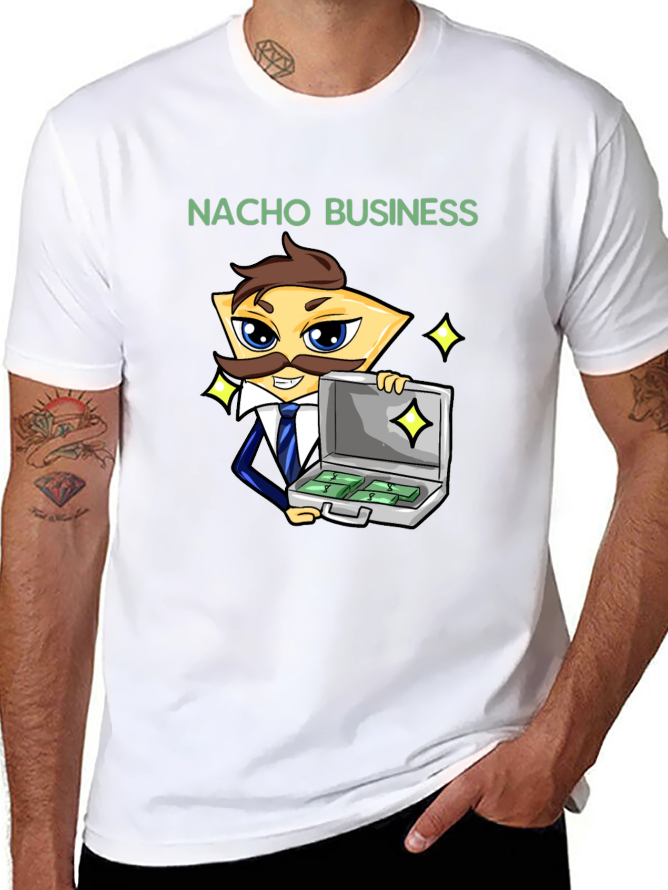 Nacho Business T-Shirt - Funny Cartoon Graphic Tee