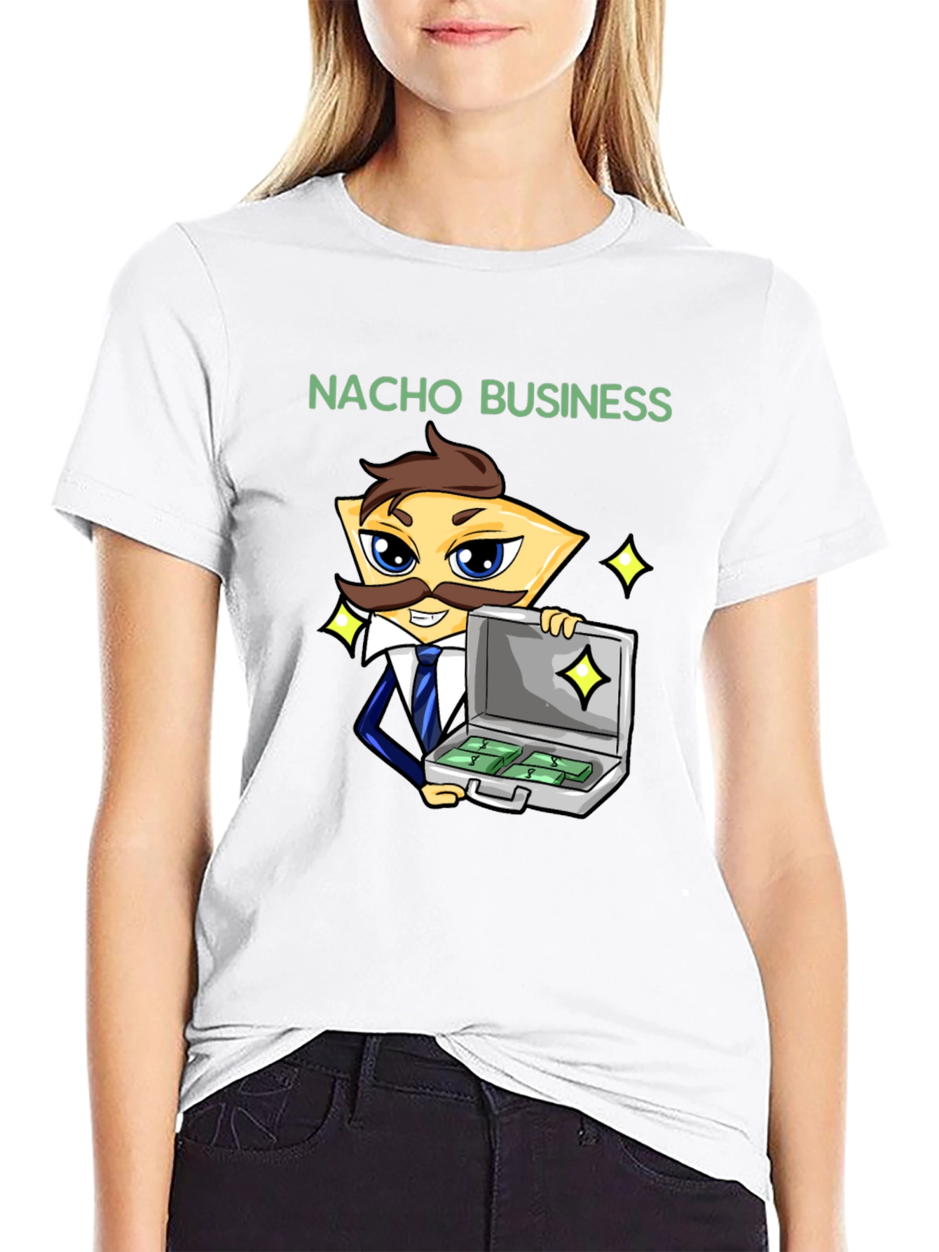 Nacho Business T-Shirt - Funny Cartoon Graphic Tee