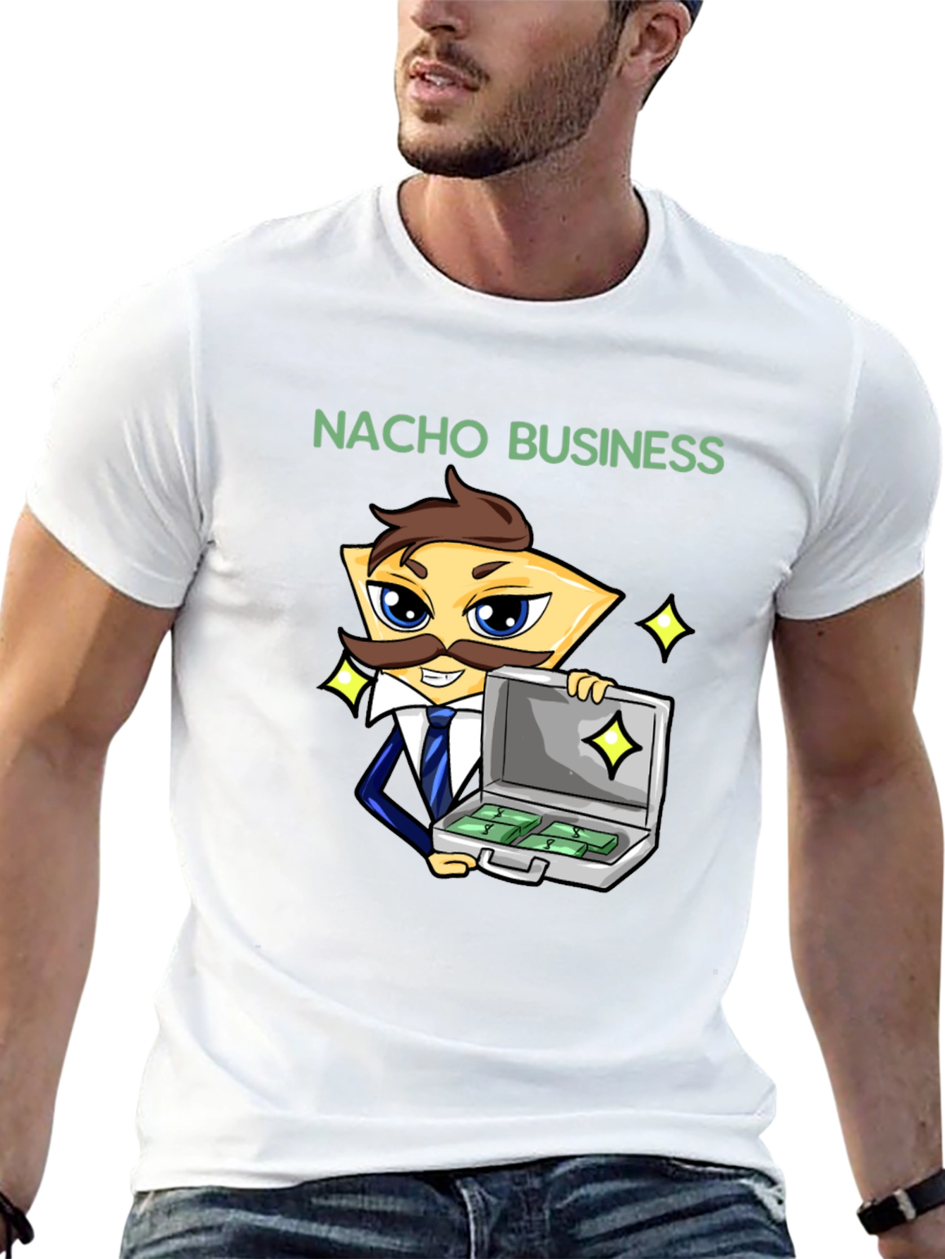 Nacho Business T-Shirt - Funny Cartoon Graphic Tee