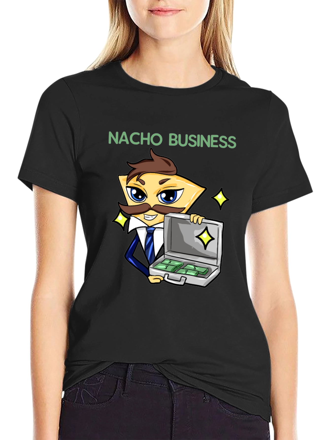 Nacho Business T-Shirt - Funny Cartoon Graphic Tee