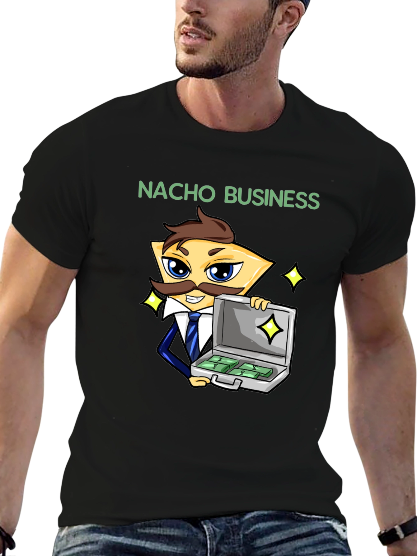 Nacho Business T-Shirt - Funny Cartoon Graphic Tee