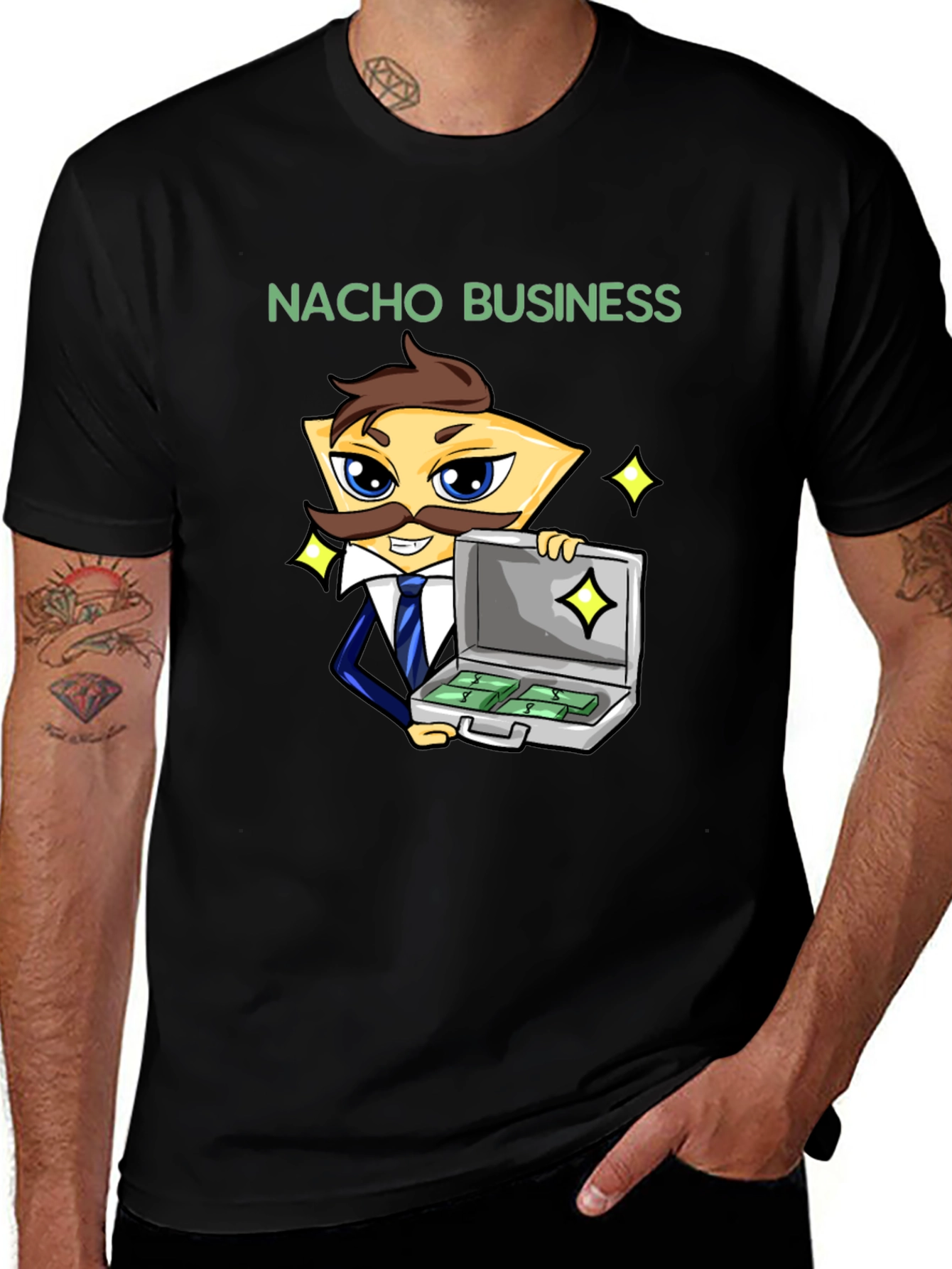 Nacho Business T-Shirt - Funny Cartoon Graphic Tee