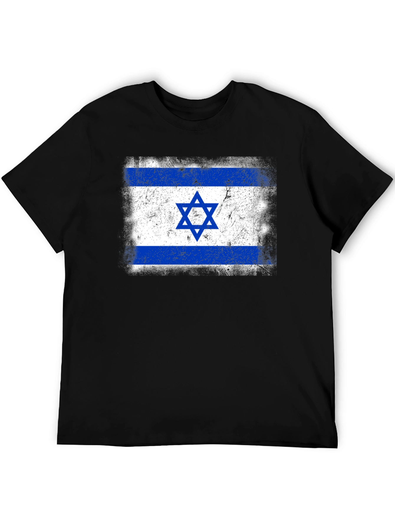 Distressed Israel Flag Graphic T-Shirt