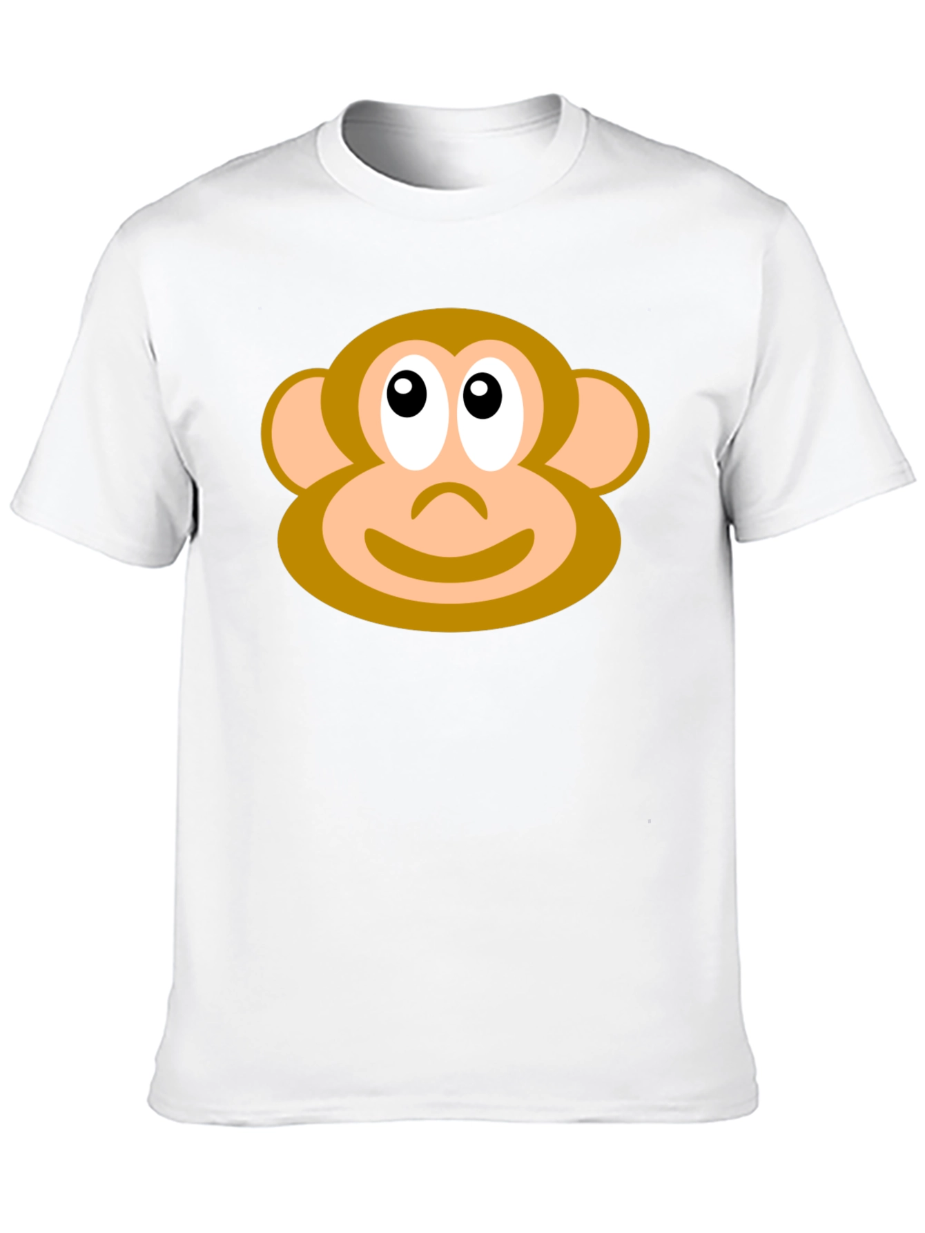 Monkey Face Graphic Tee - Black Casual T-Shirt