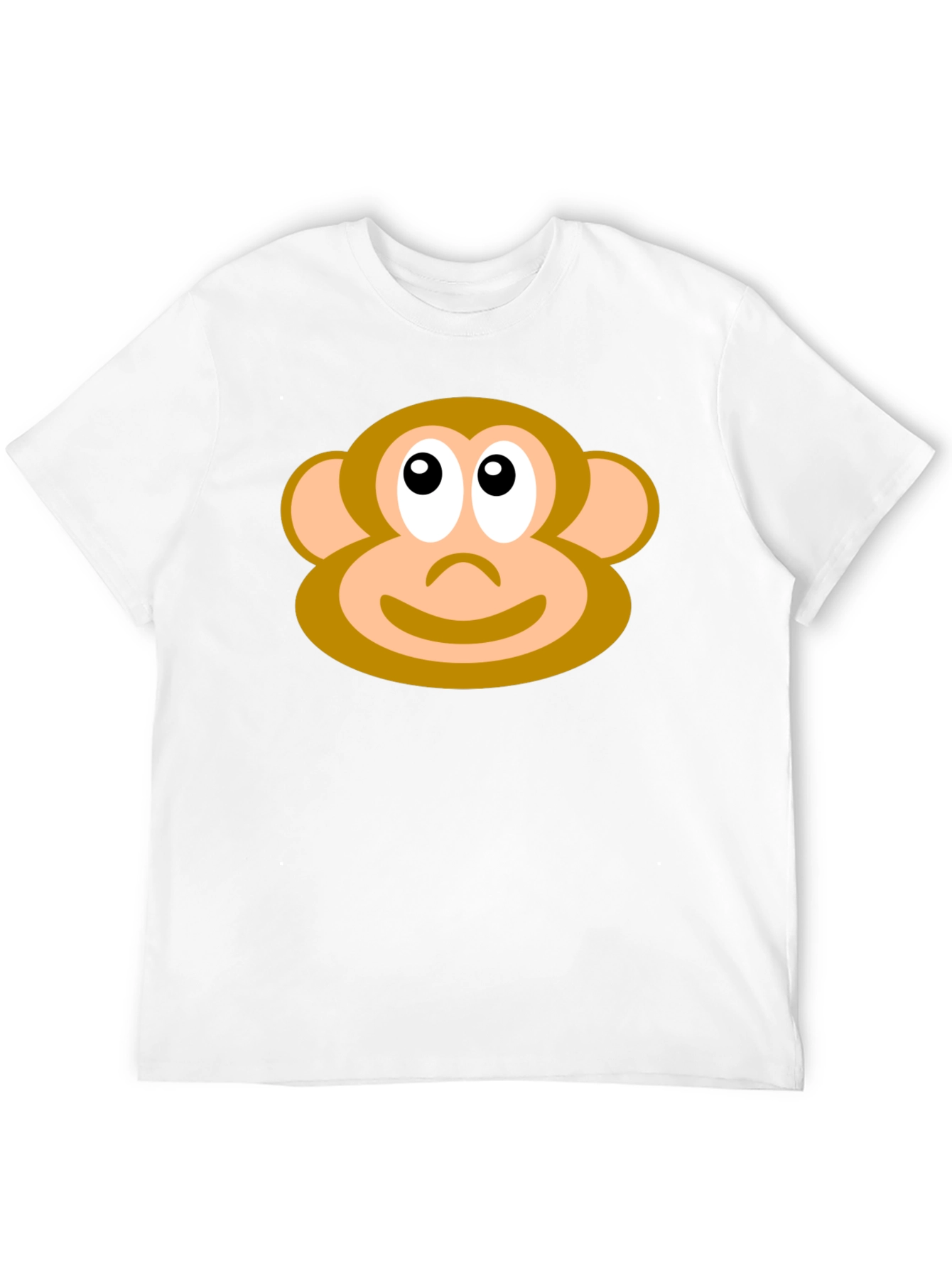Monkey Face Graphic Tee - Black Casual T-Shirt