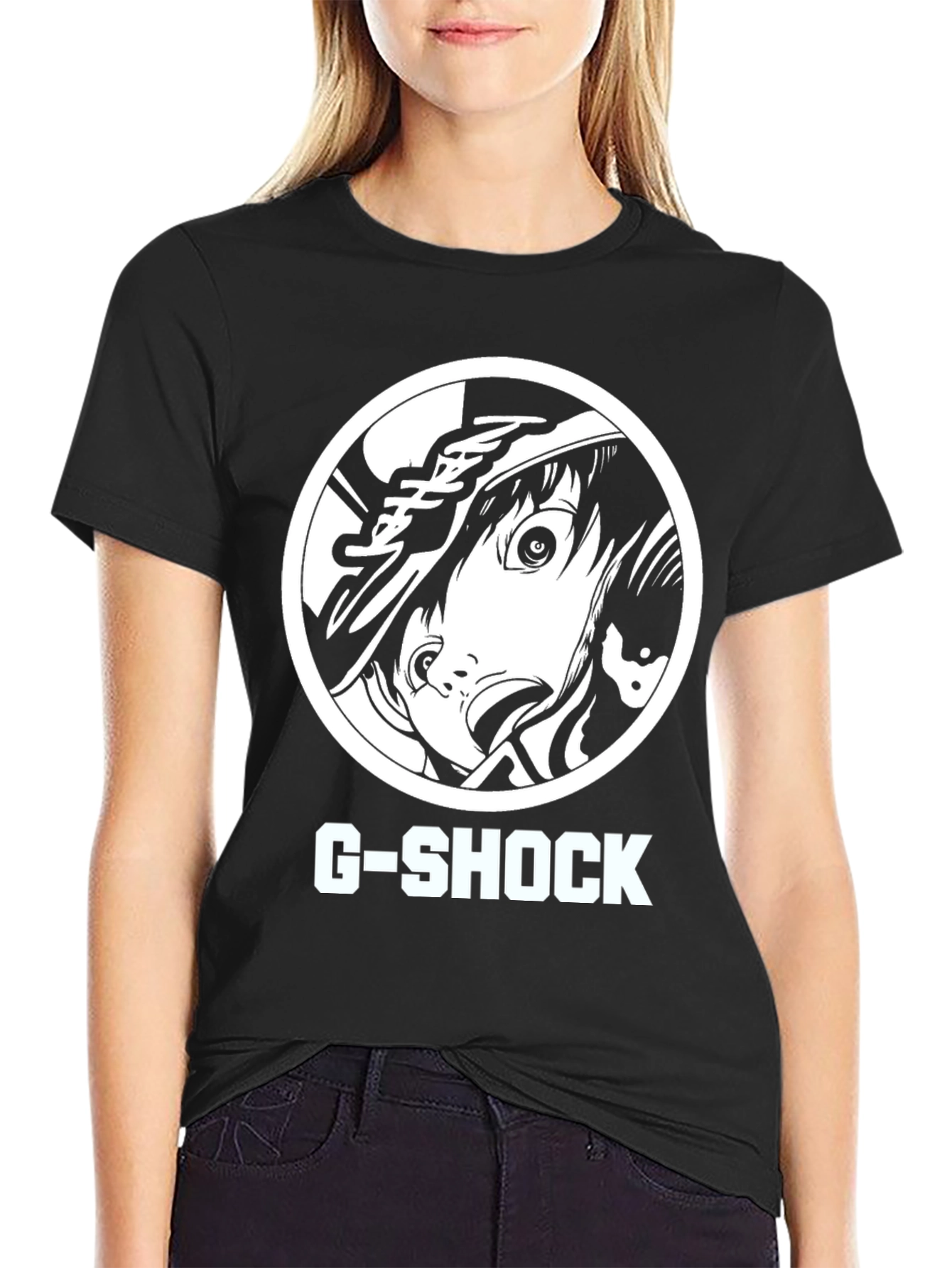 G-Shock Anime Graphic Black T-Shirt