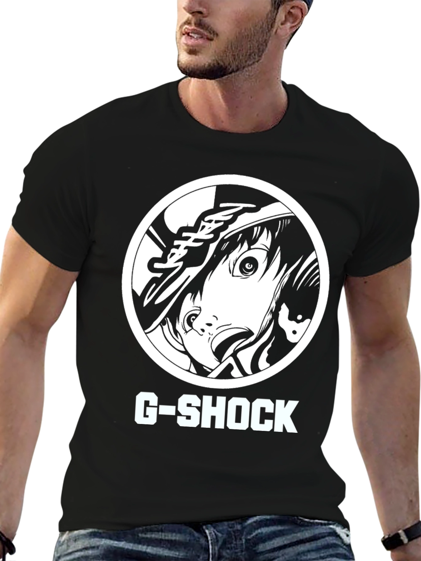 G-Shock Anime Graphic Black T-Shirt