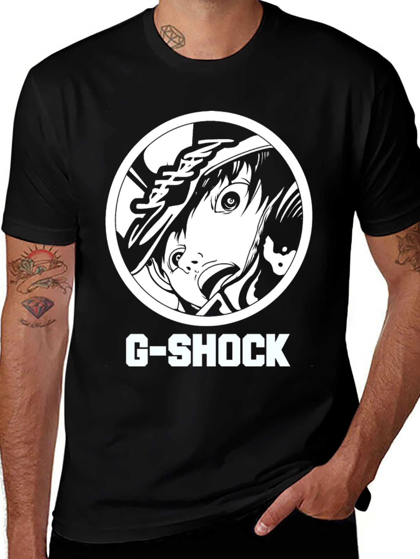 G-Shock Anime Graphic Black T-Shirt