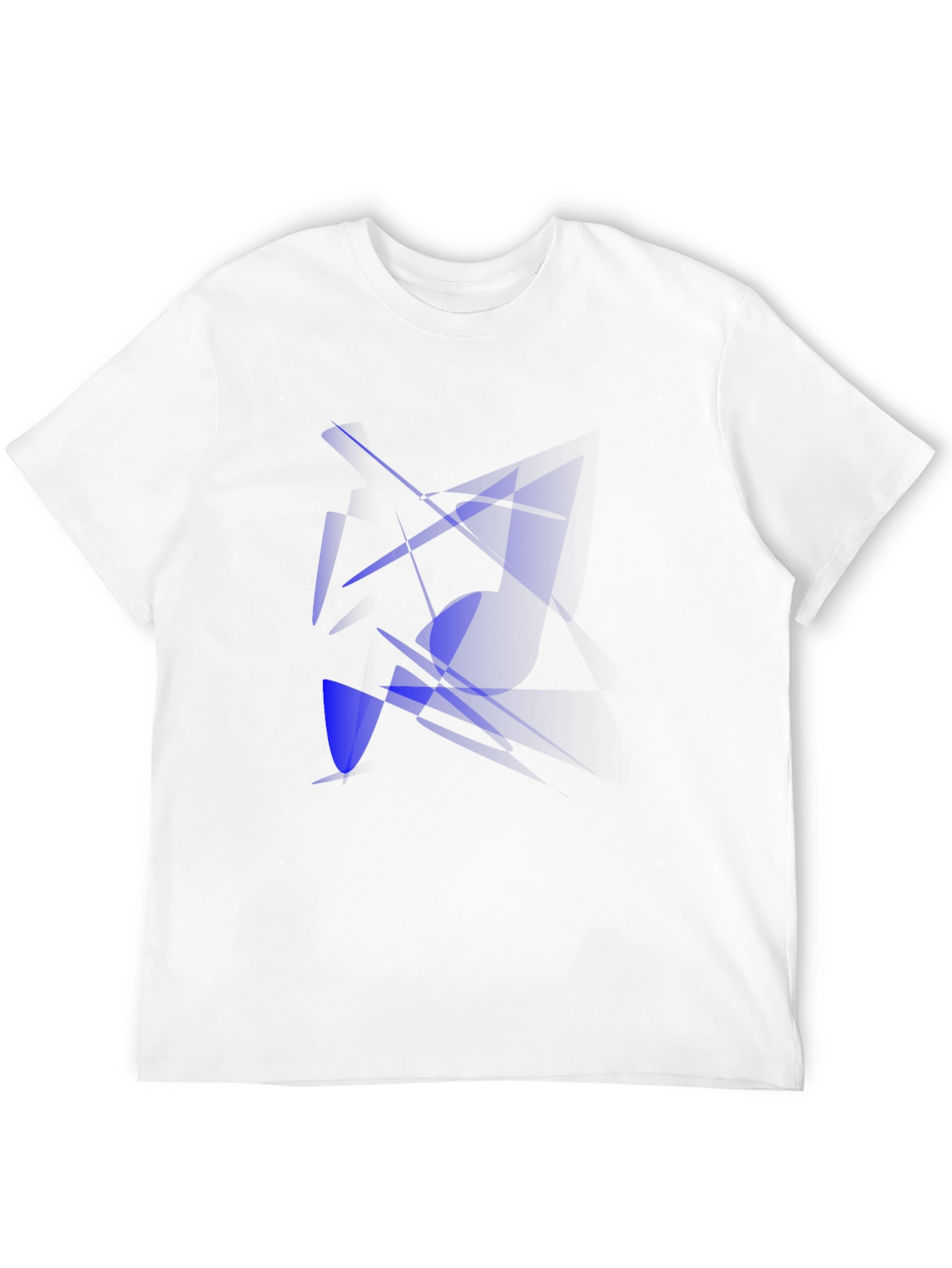 Abstract Blue Design Black T-Shirt