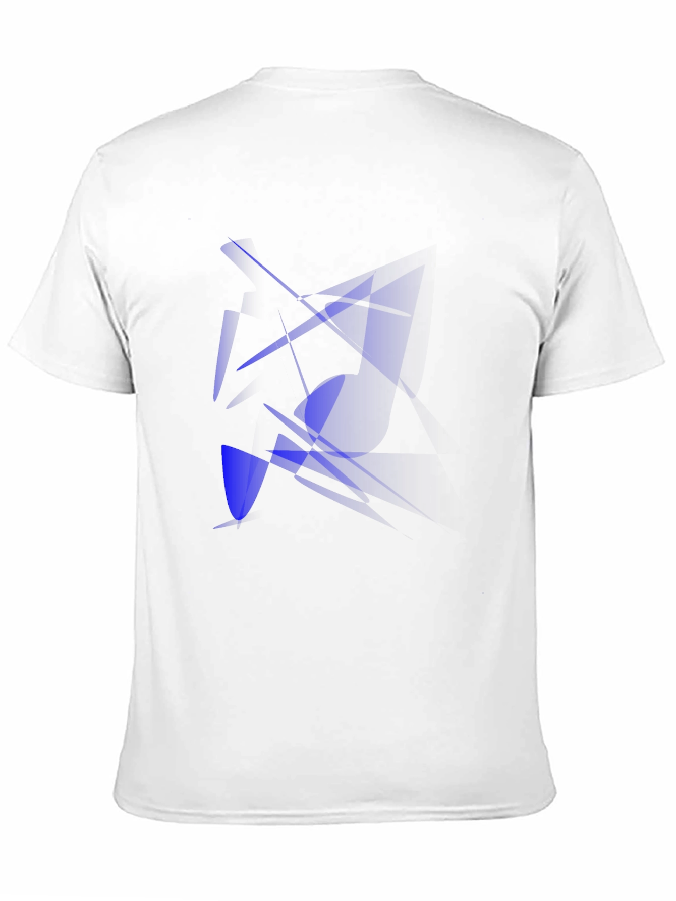 Abstract Blue Design Black T-Shirt