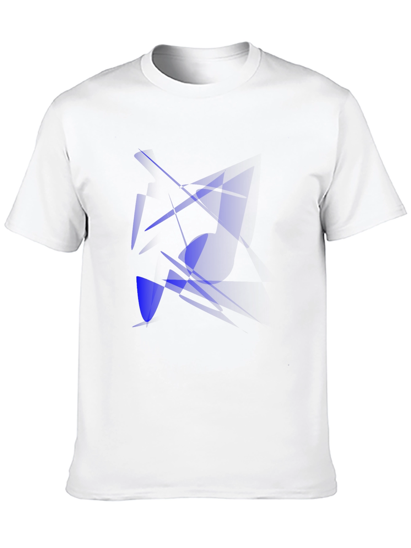 Abstract Blue Design Black T-Shirt