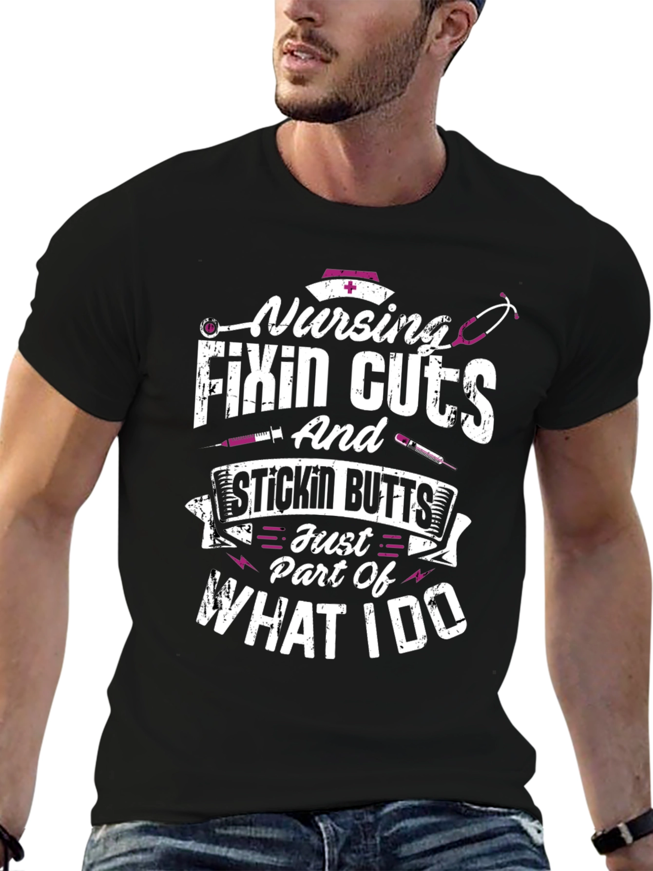 Nursing Fixin Cuts & Stickin Butts T-Shirt