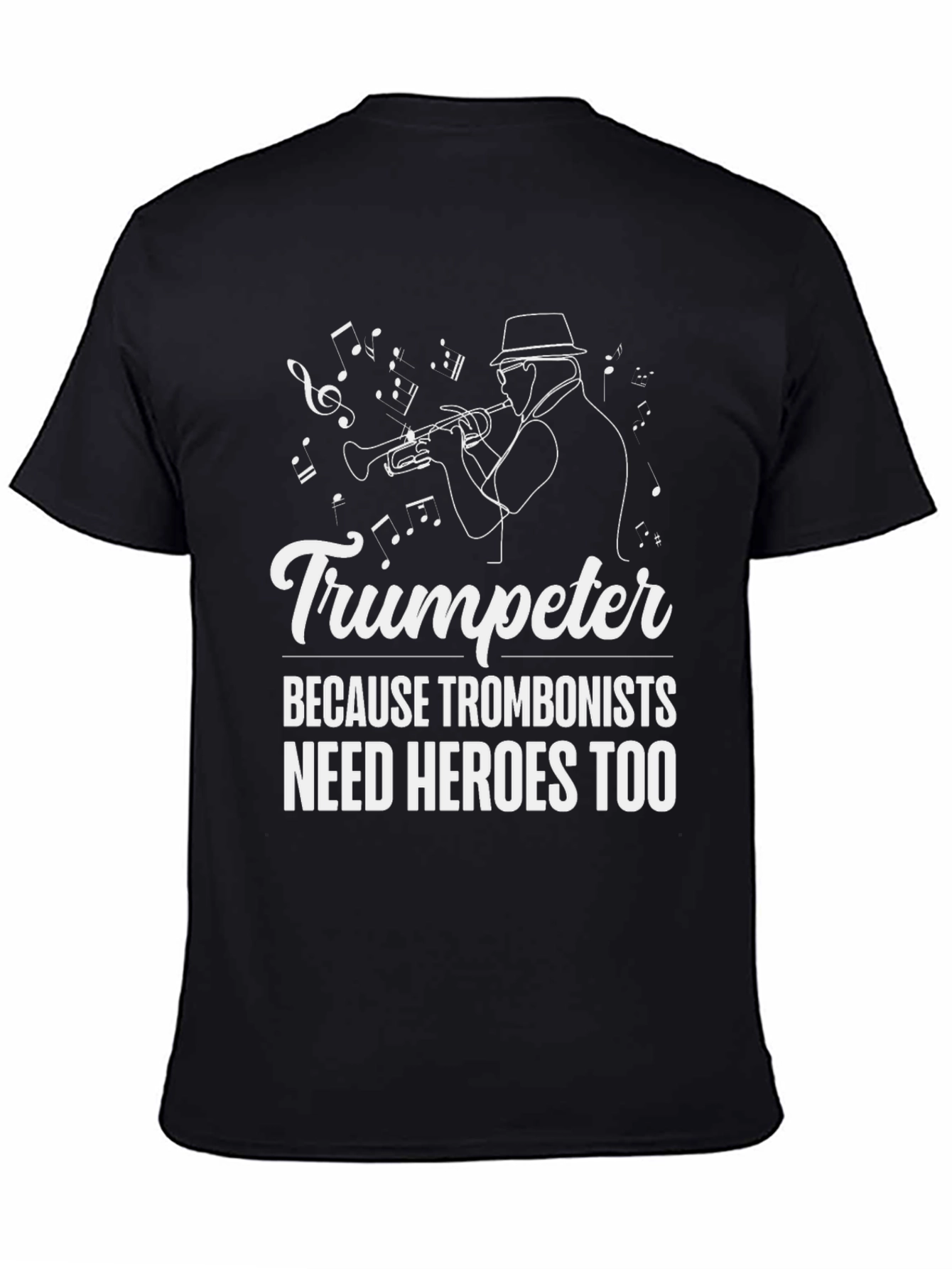 Trumpeter Hero Graphic Tee - Musicians Humor