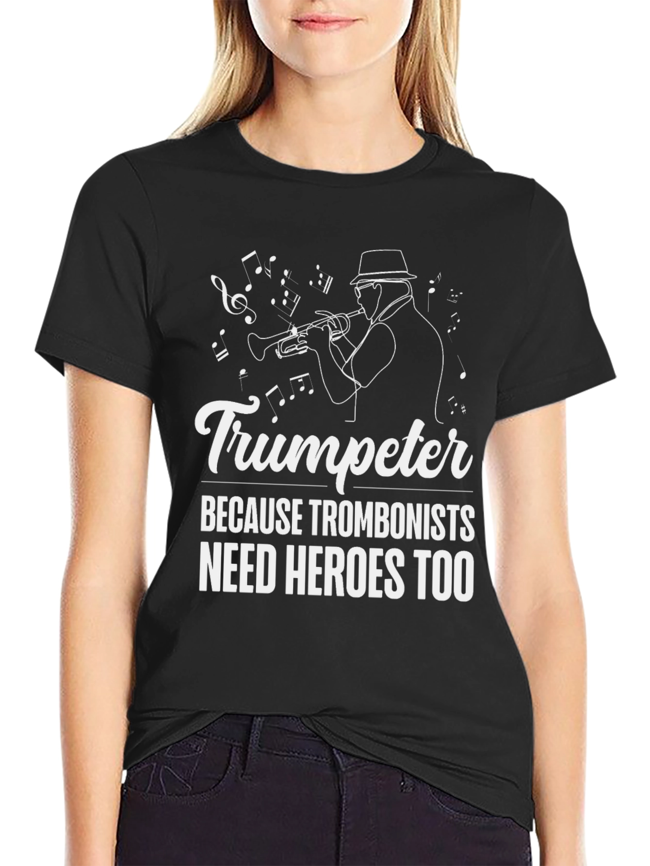 Trumpeter Hero Graphic Tee - Musicians Humor