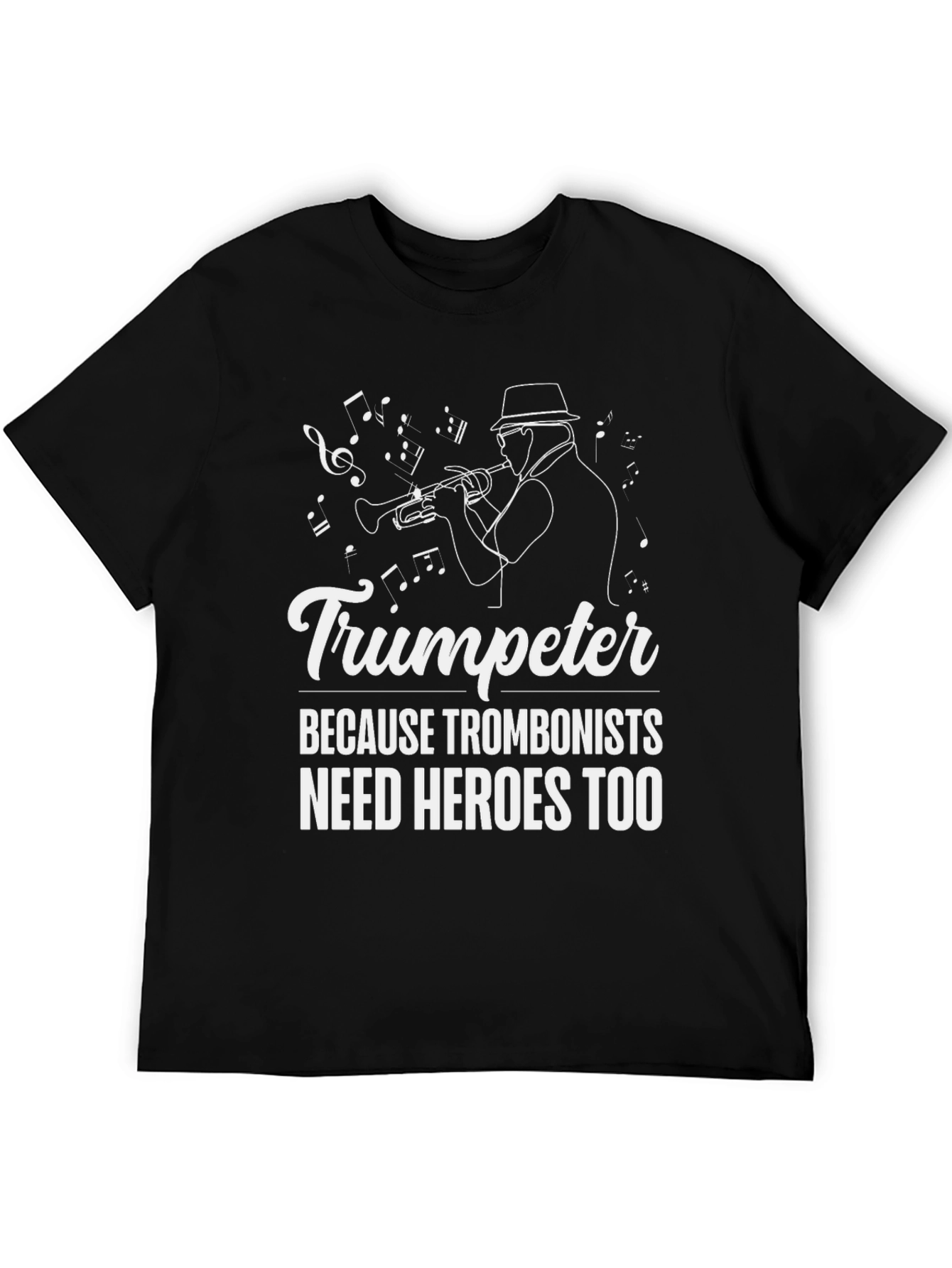 Trumpeter Hero Graphic Tee - Musicians Humor