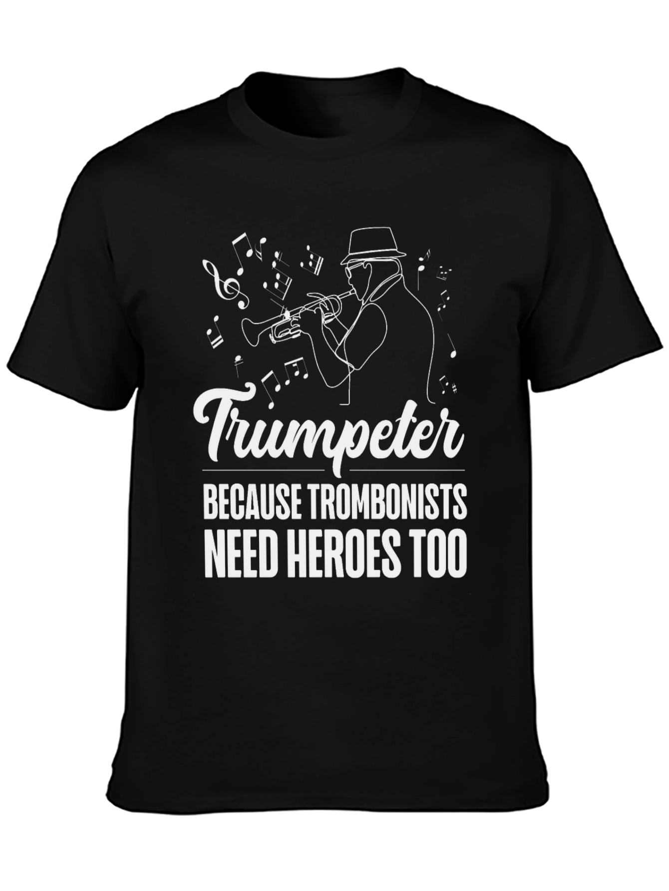 Trumpeter Hero Graphic Tee - Musicians Humor