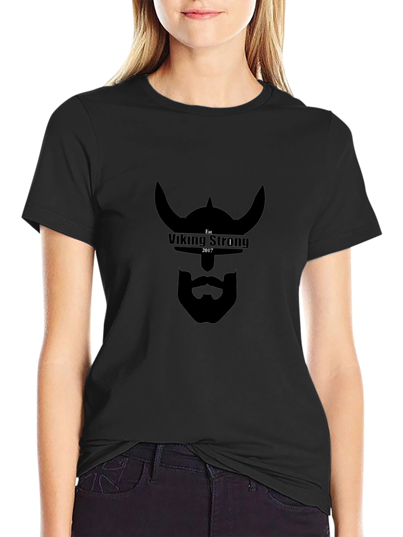 Viking Strong T-Shirt - Black Graphic Tee