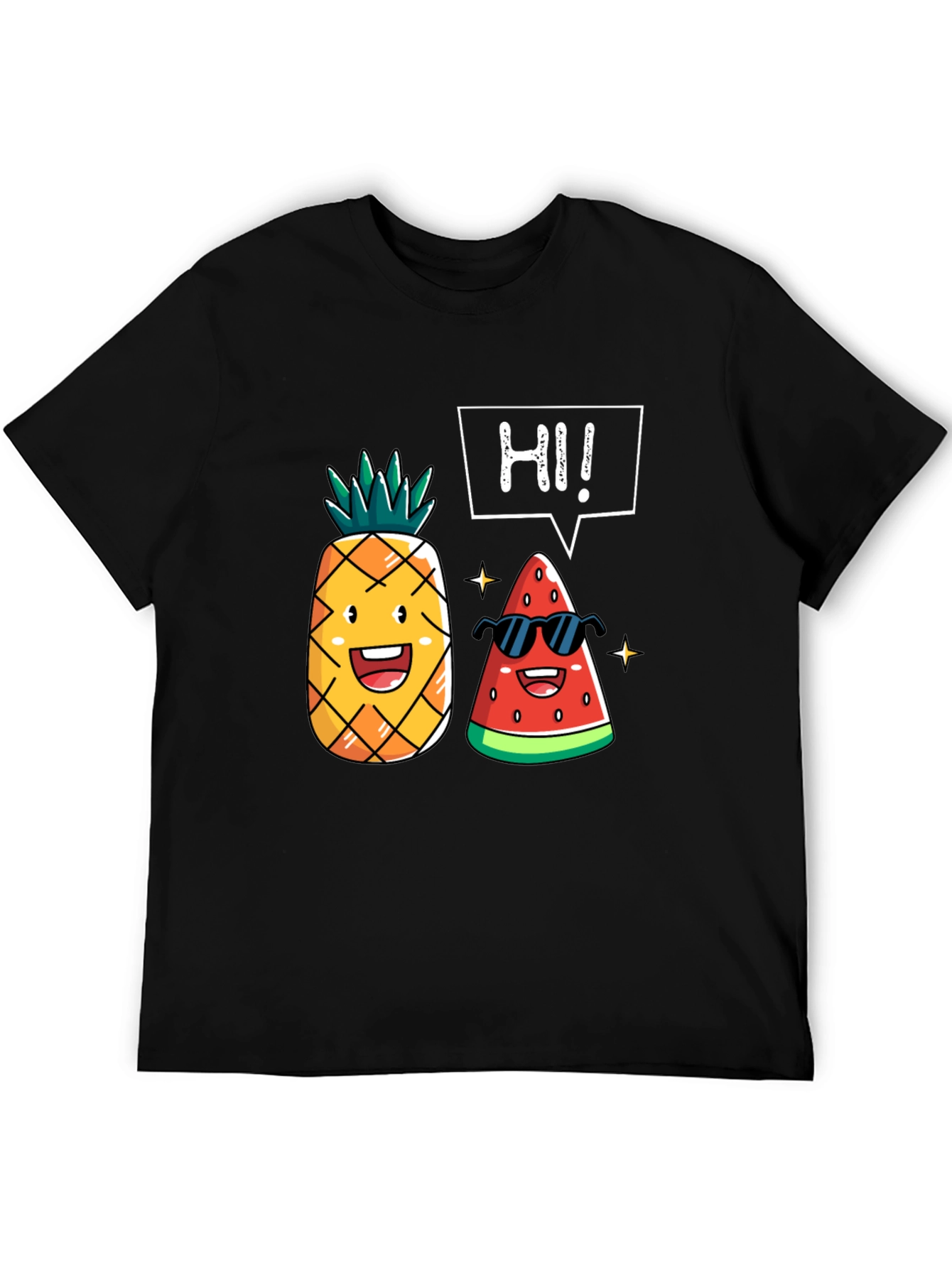 Funny Fruit T-Shirt: Pineapple & Watermelon Graphic Tee