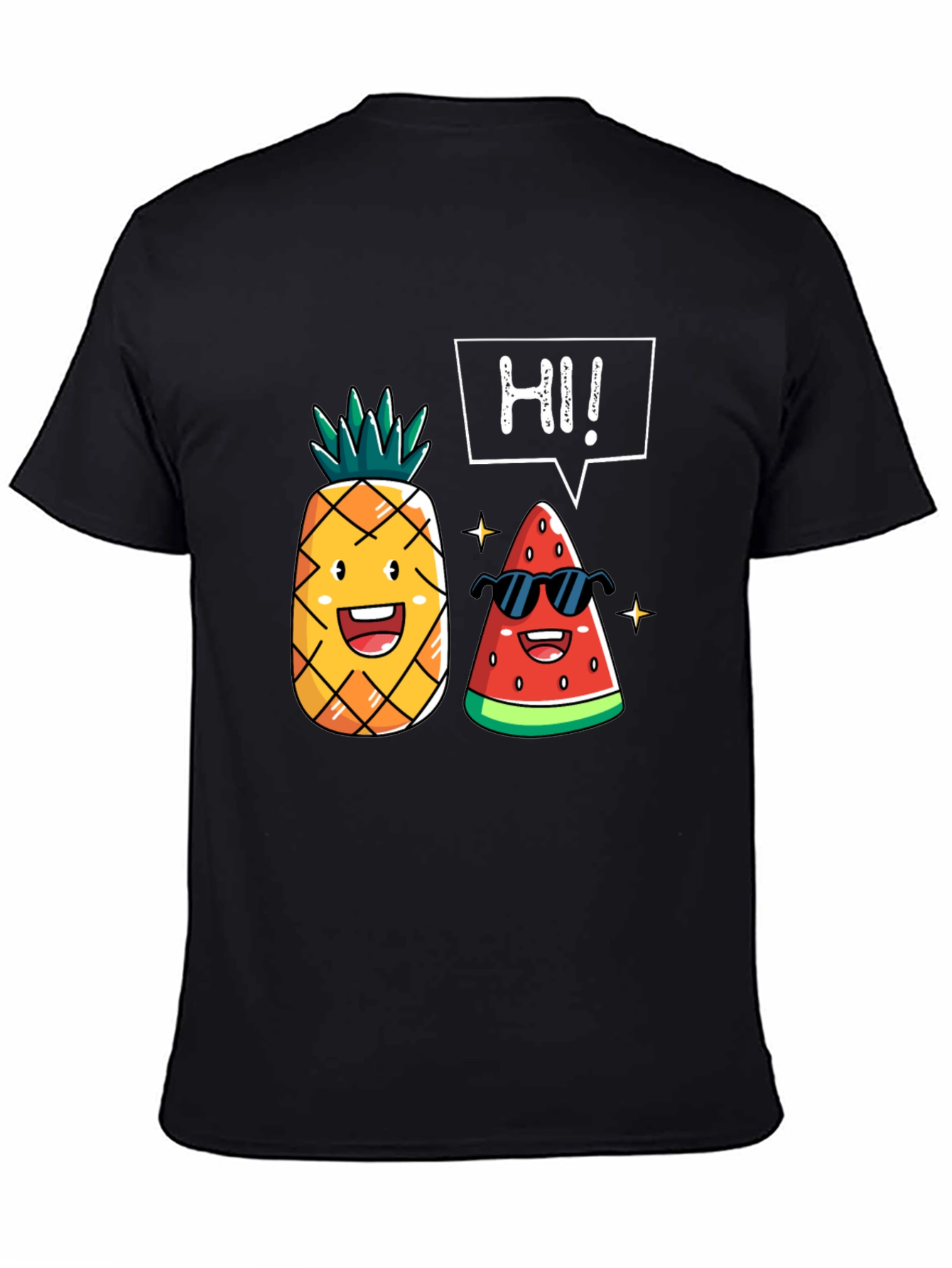 Funny Fruit T-Shirt: Pineapple & Watermelon Graphic Tee