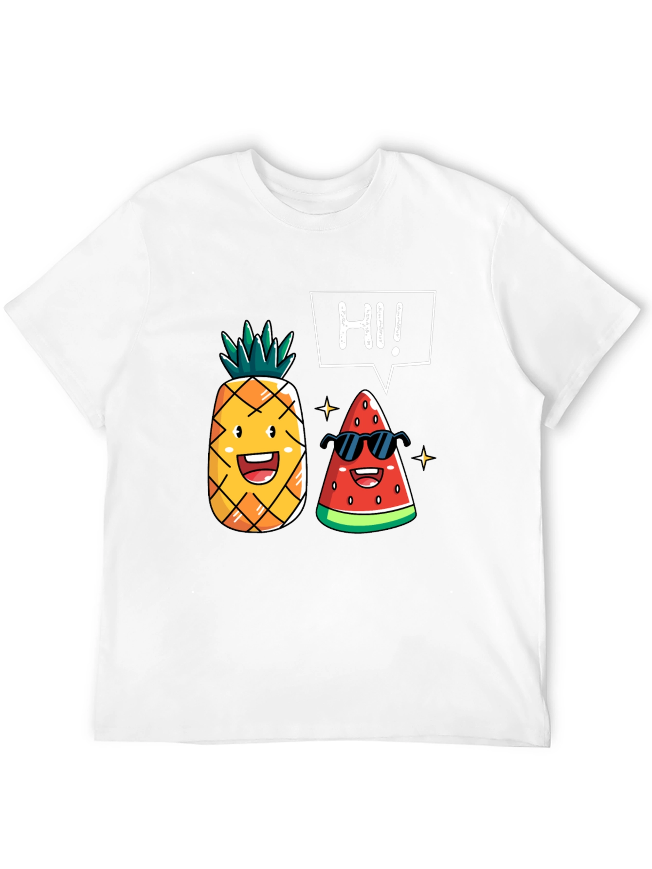 Funny Fruit T-Shirt: Pineapple & Watermelon Graphic Tee