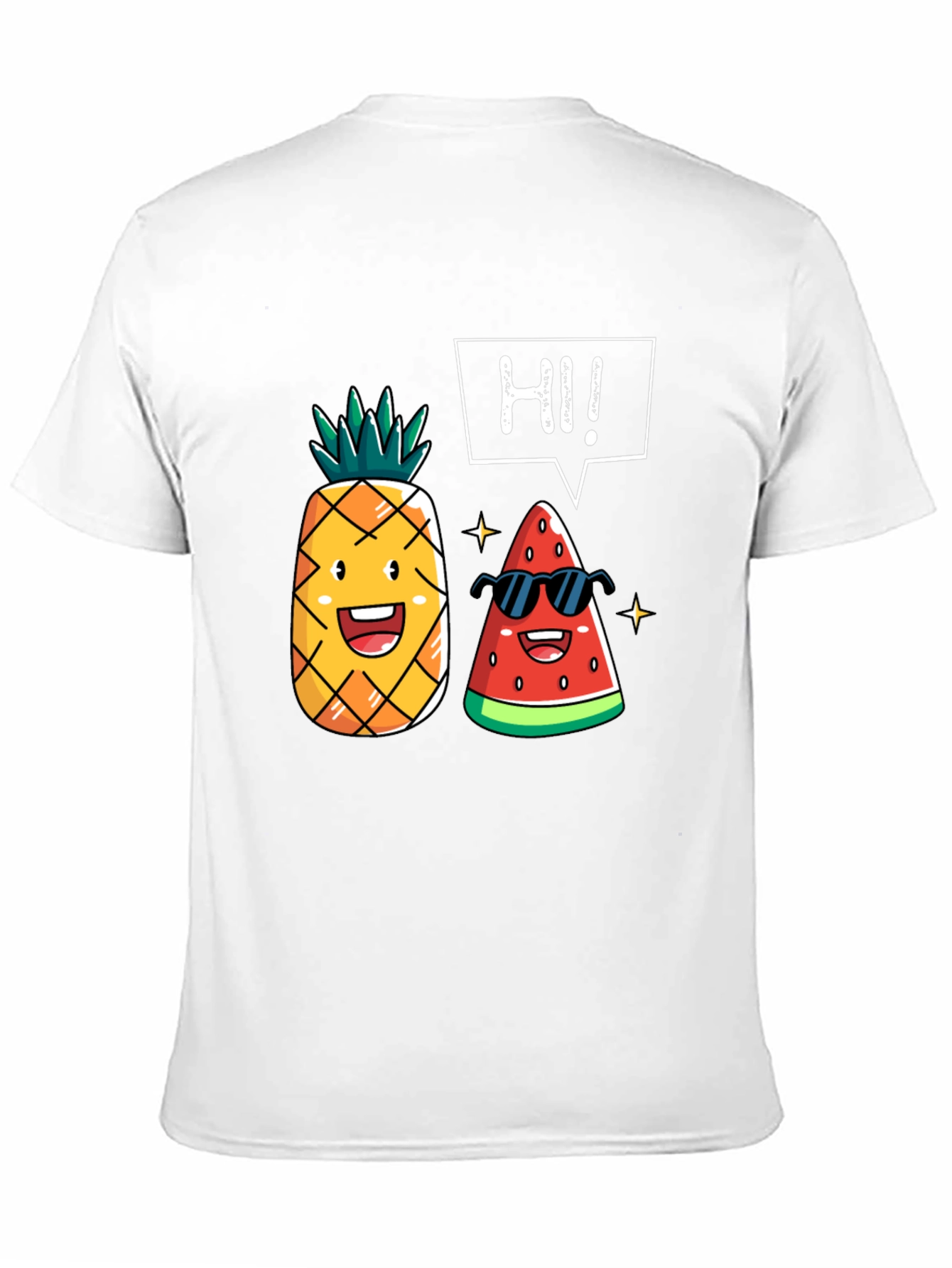 Funny Fruit T-Shirt: Pineapple & Watermelon Graphic Tee