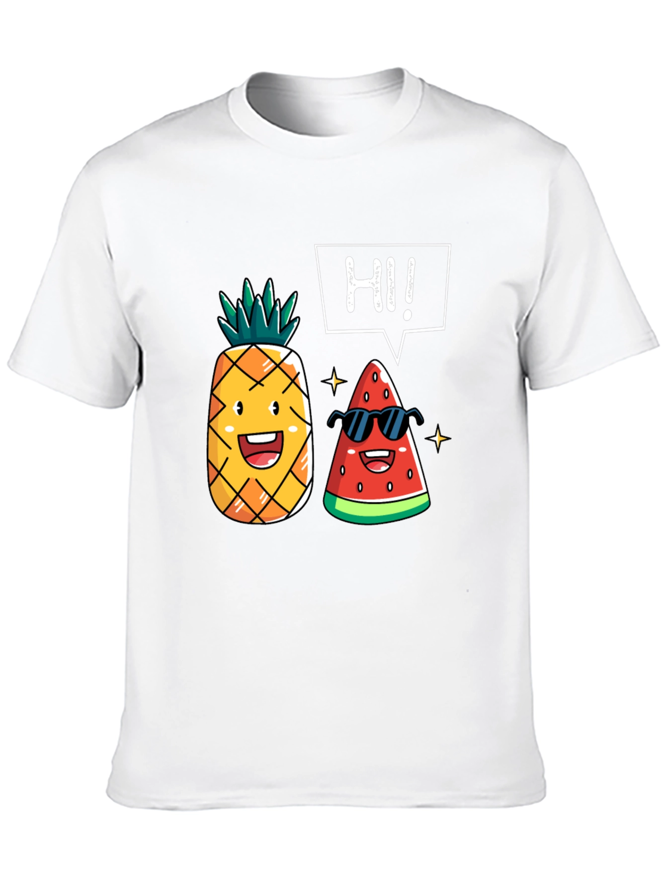 Funny Fruit T-Shirt: Pineapple & Watermelon Graphic Tee