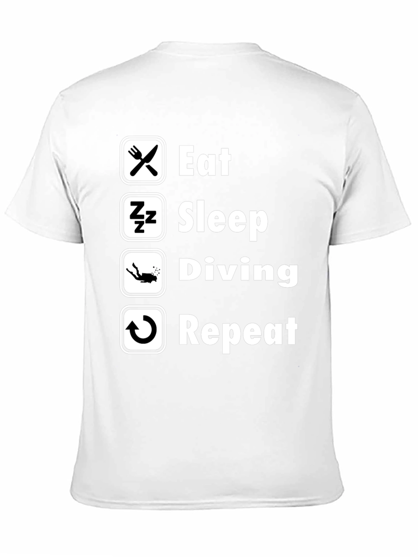Eat Sleep Diving Repeat T-Shirt - Scuba Diver Tee