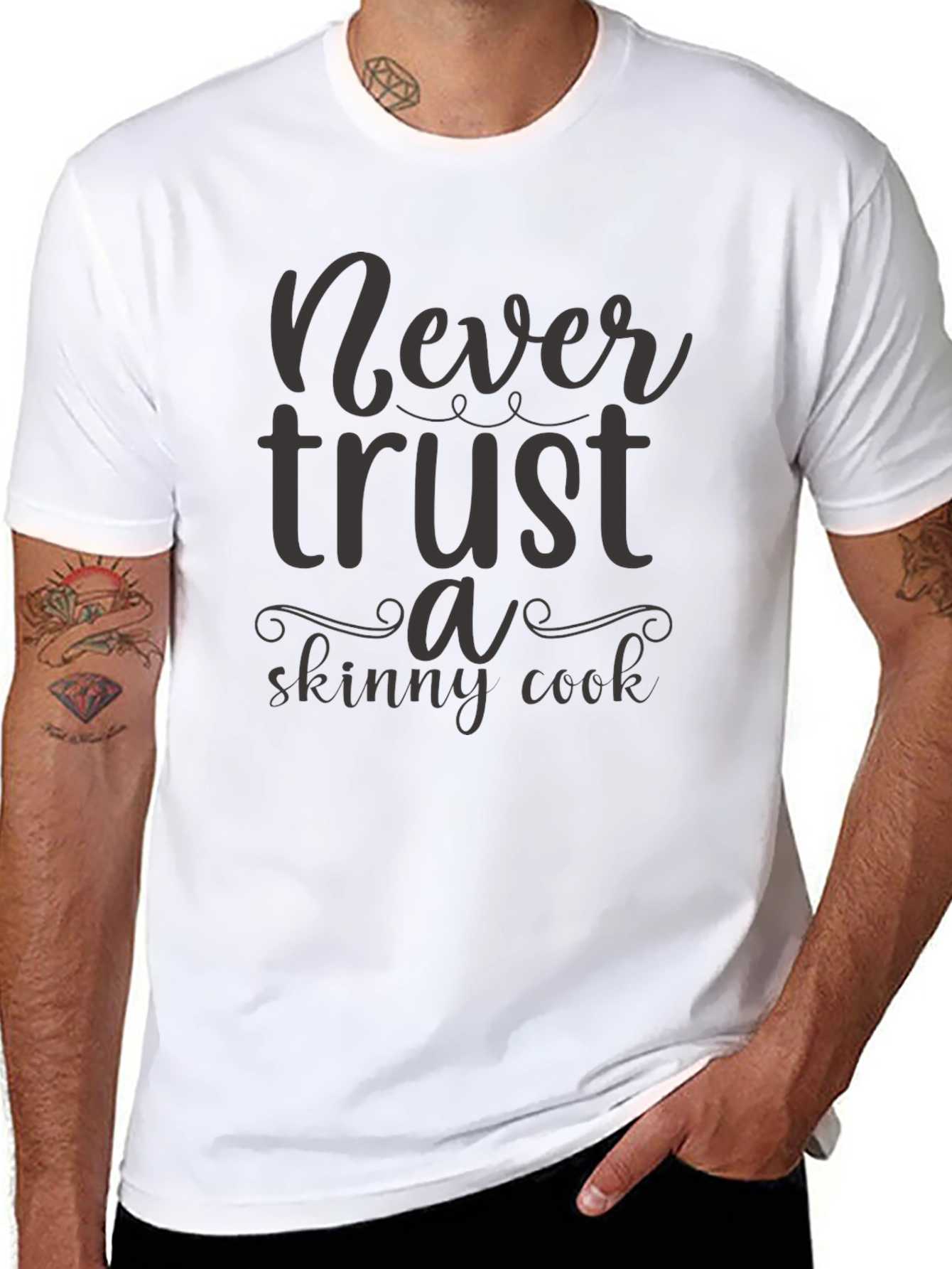 Never Trust a Skinny Cook Graphic T-Shirt