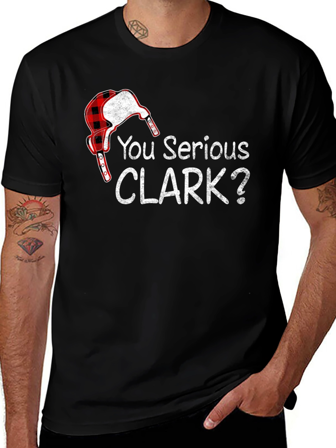 You Serious Clark? Black Graphic T-Shirt