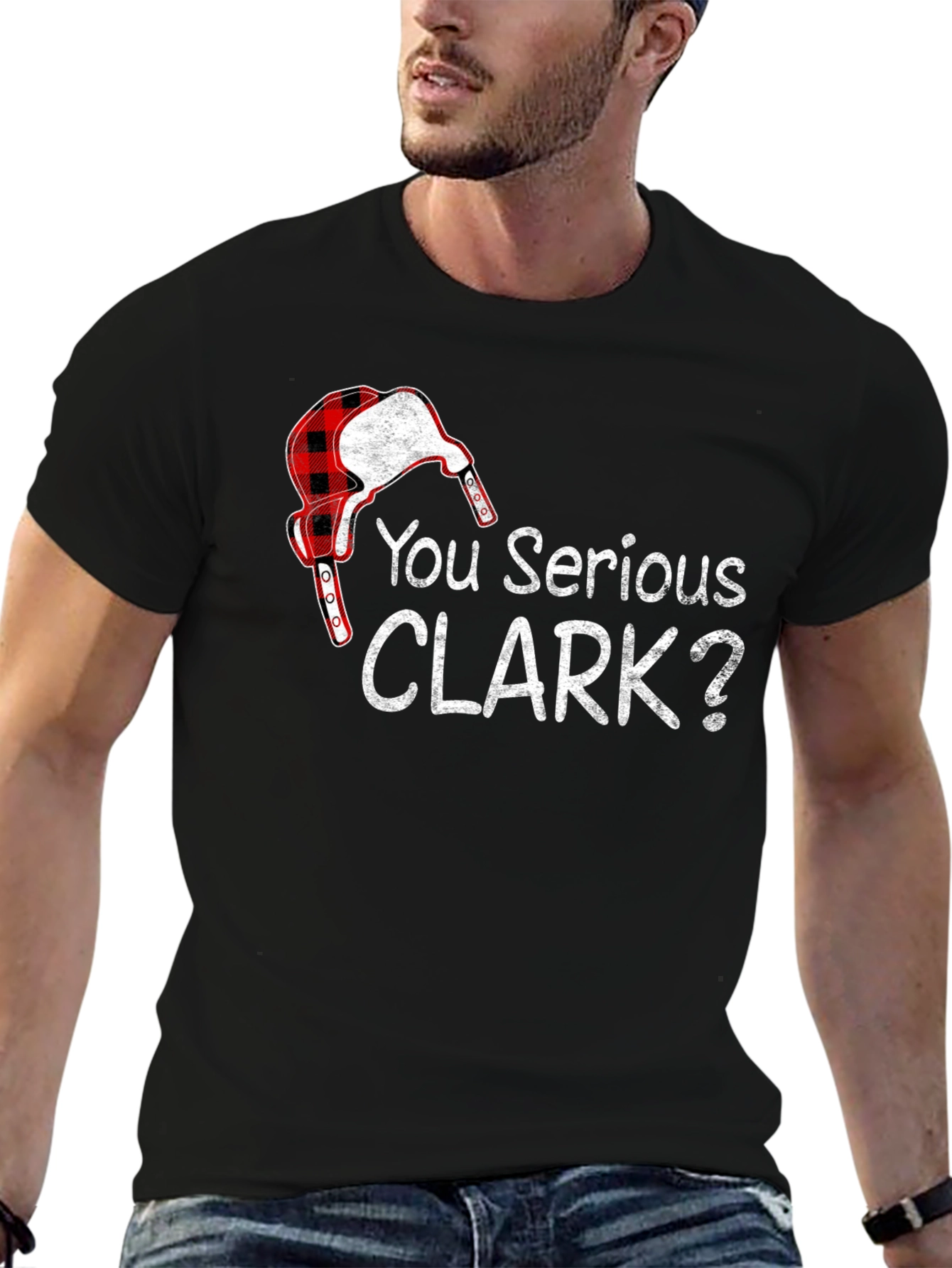 You Serious Clark? Black Graphic T-Shirt