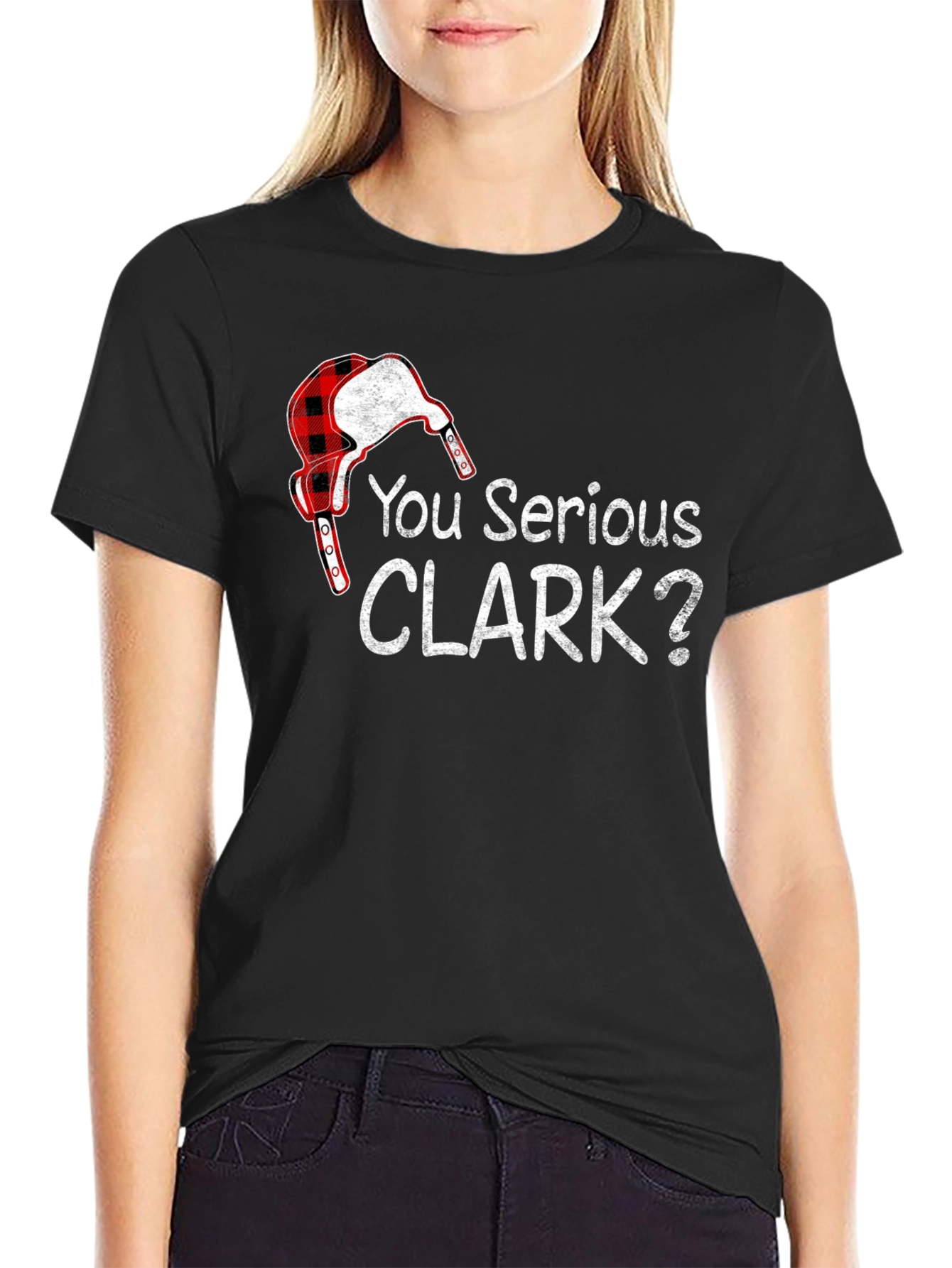 You Serious Clark? Black Graphic T-Shirt