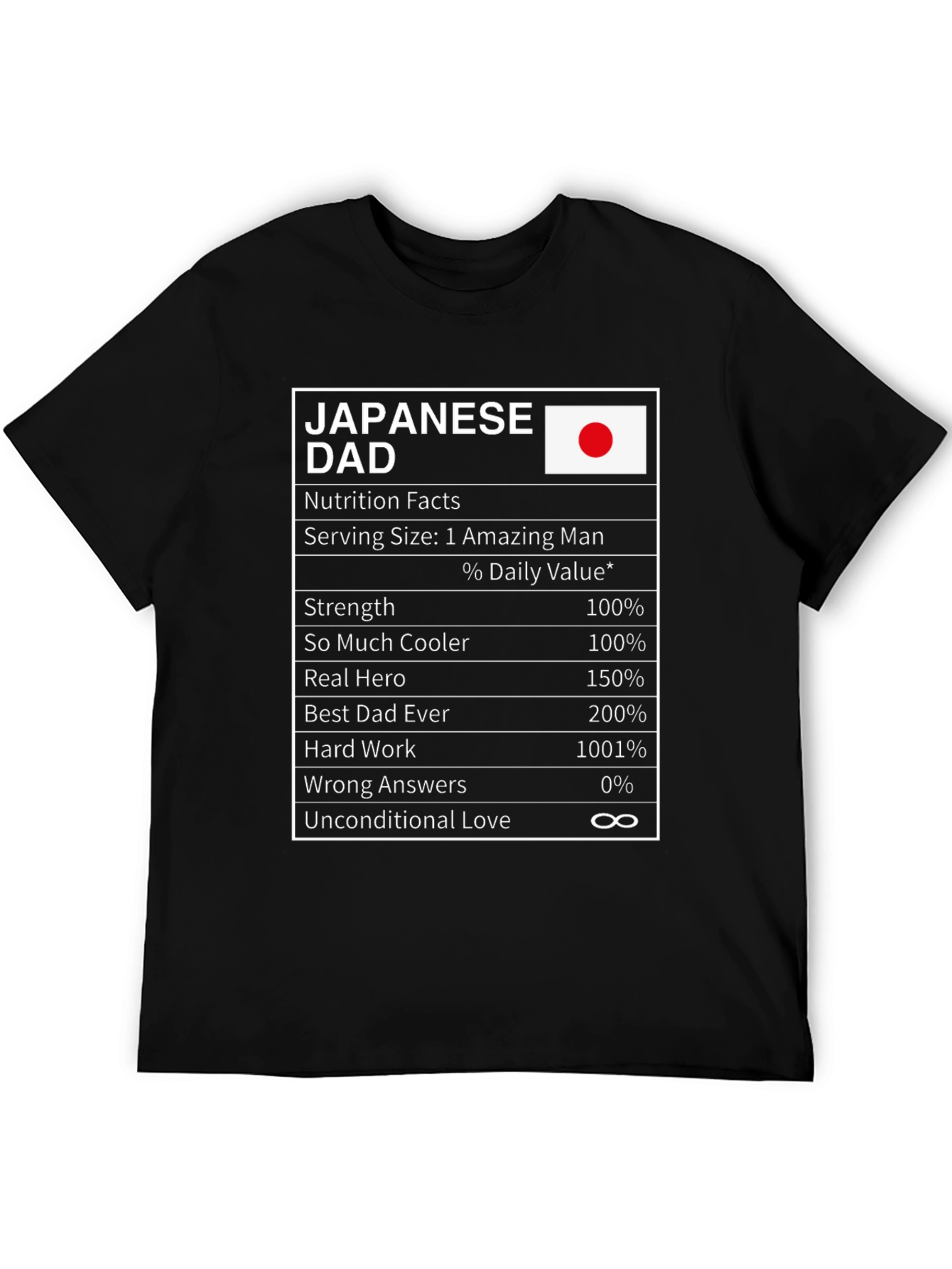 Japanese Dad Nutrition Facts T-Shirt