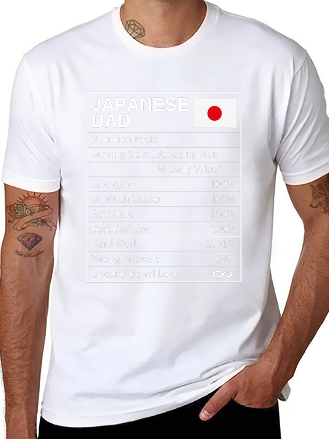 Japanese Dad Nutrition Facts T-Shirt
