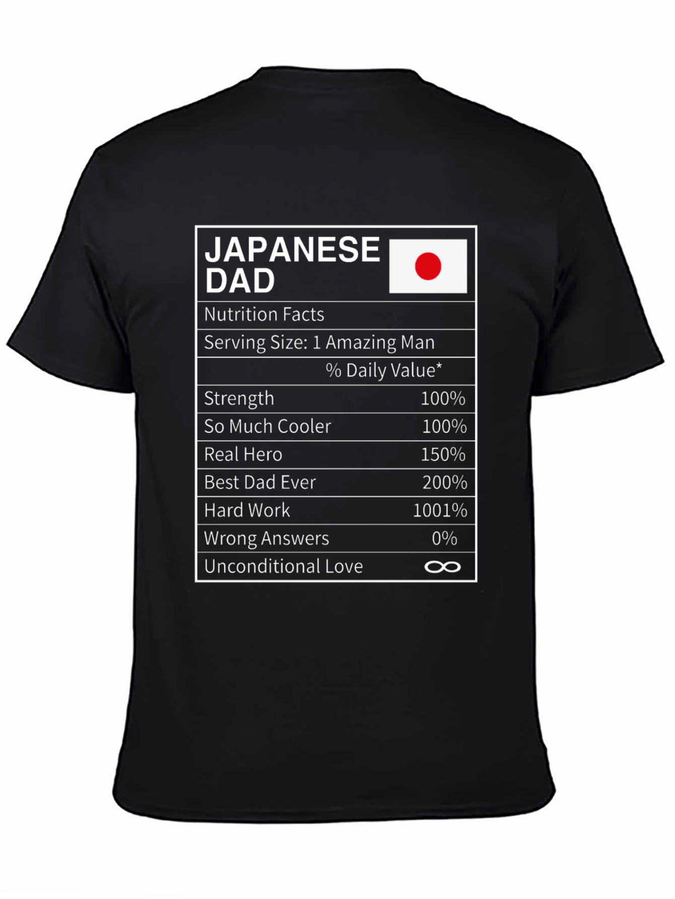 Japanese Dad Nutrition Facts T-Shirt