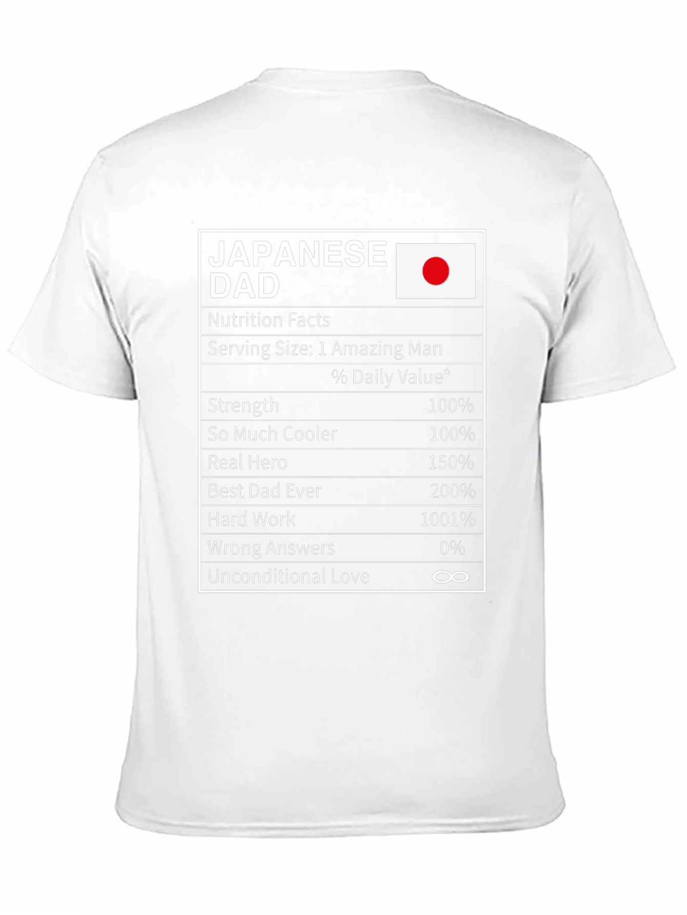 Japanese Dad Nutrition Facts T-Shirt