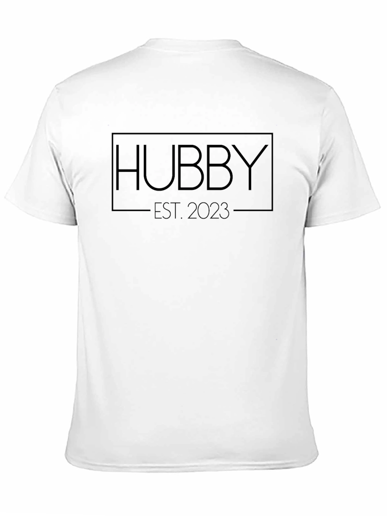 Hubby Est. 2023 Black Graphic Tee