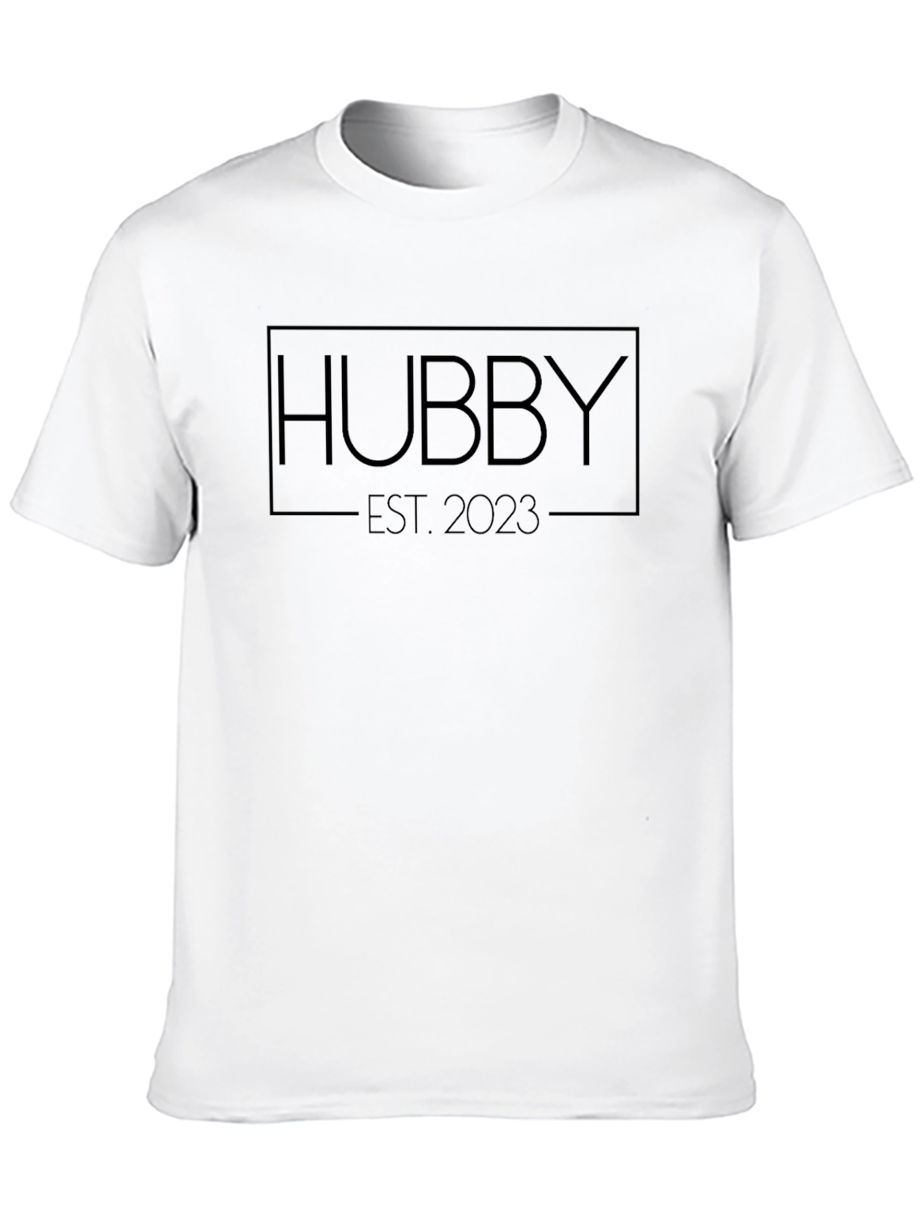 Hubby Est. 2023 Black Graphic Tee
