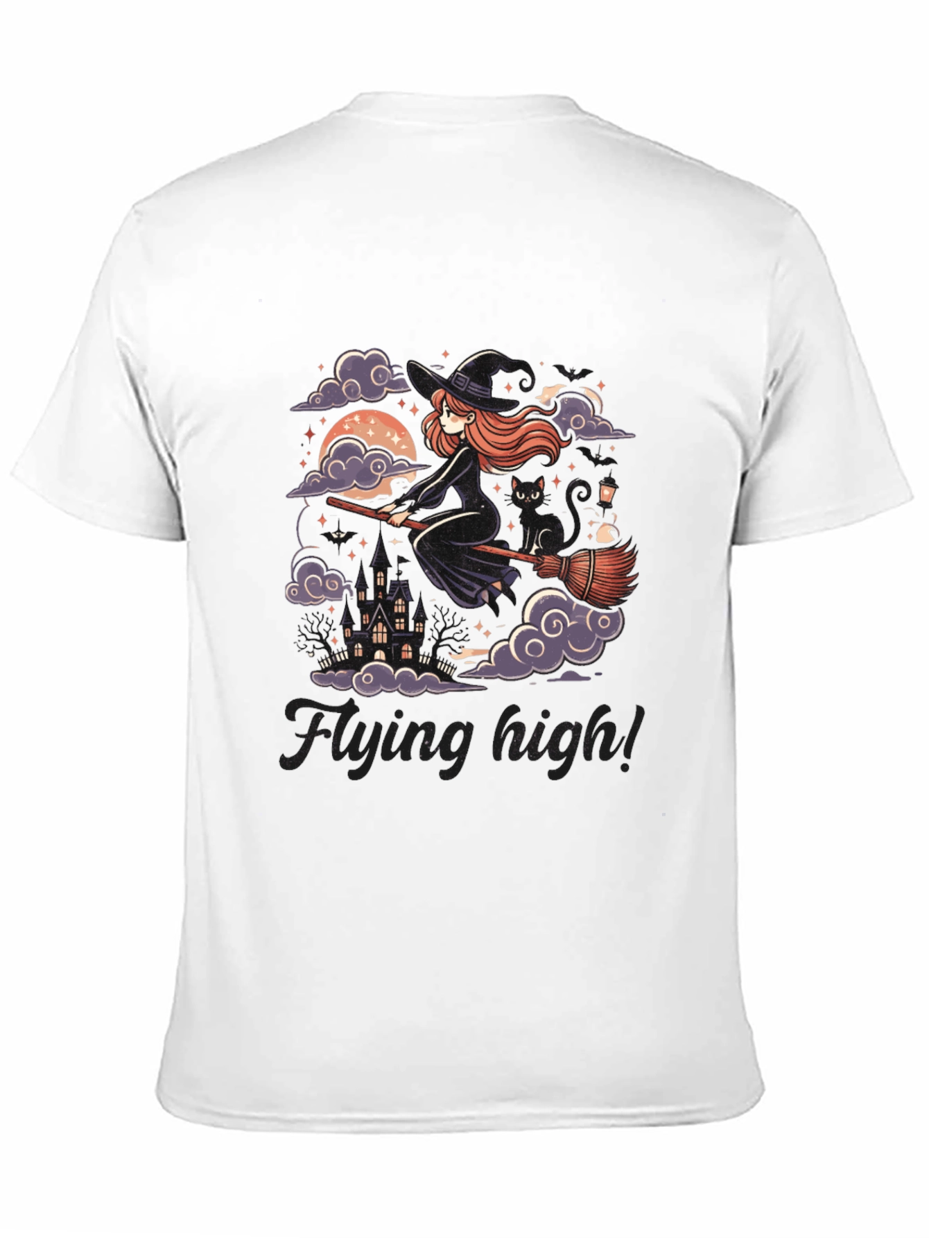 Whimsical Witch T-Shirt - Flying High!