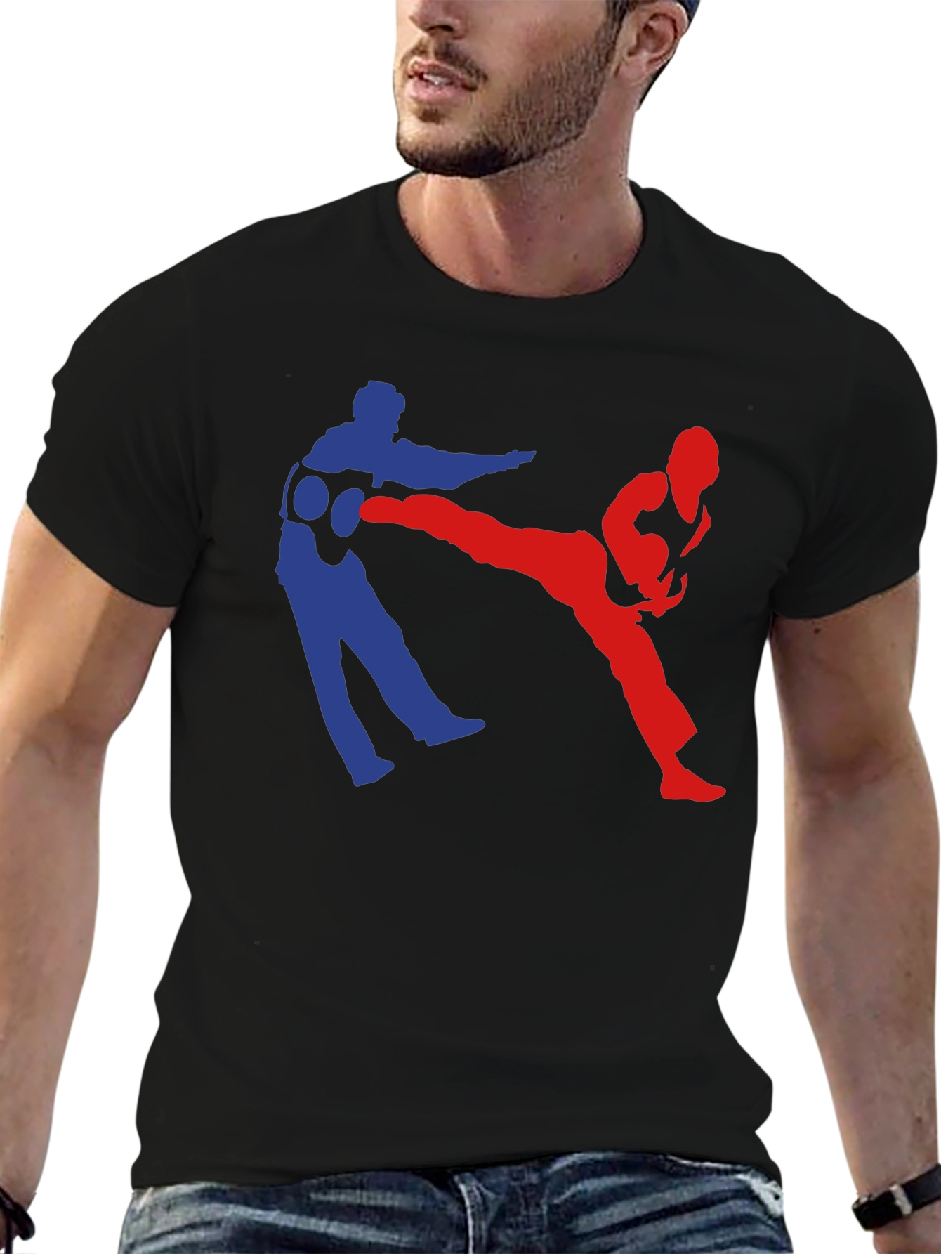Karate Kick T-Shirt - Black Martial Arts Tee