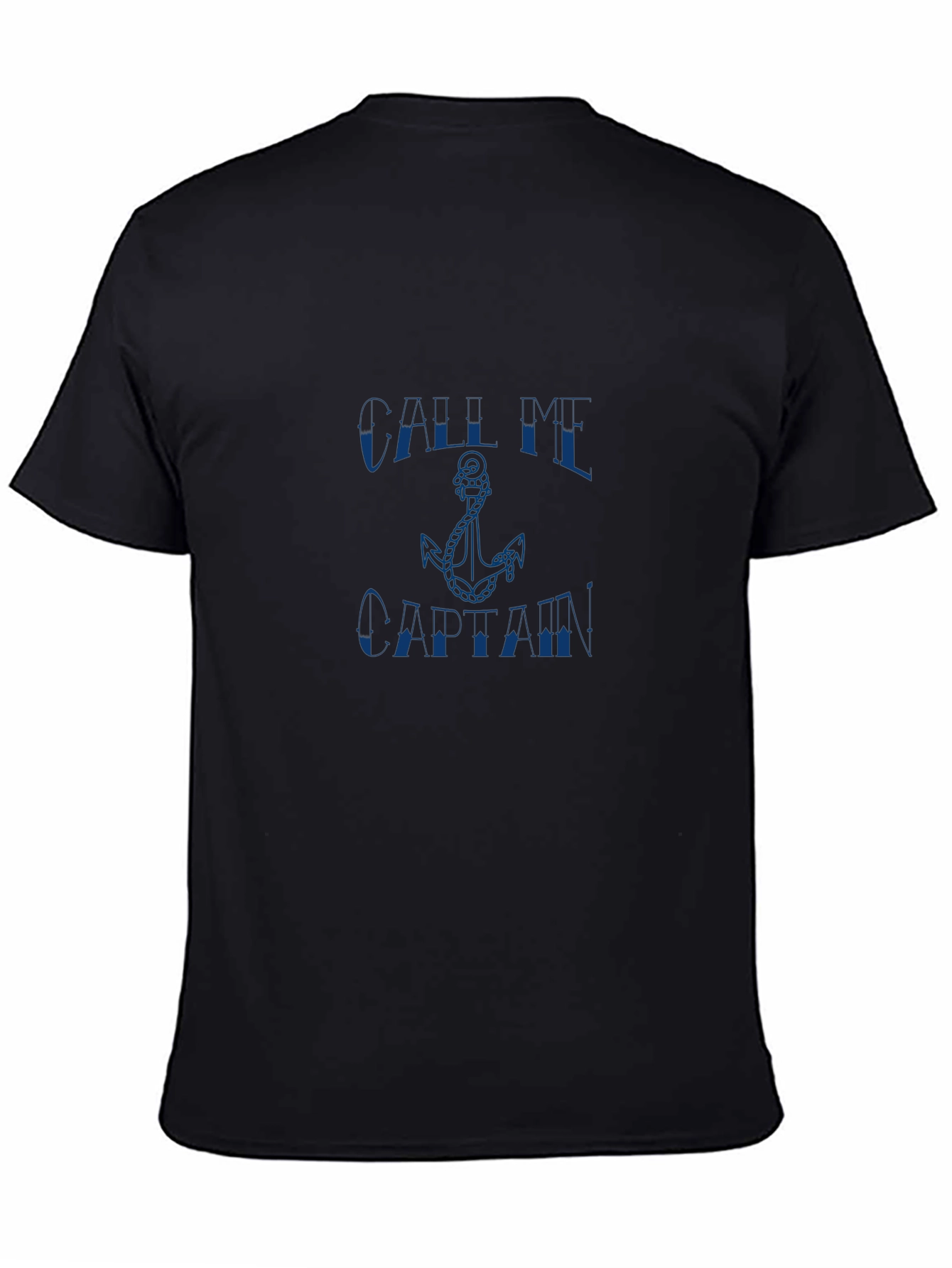 Call Me Captain T-Shirt - Black Anchor Tee