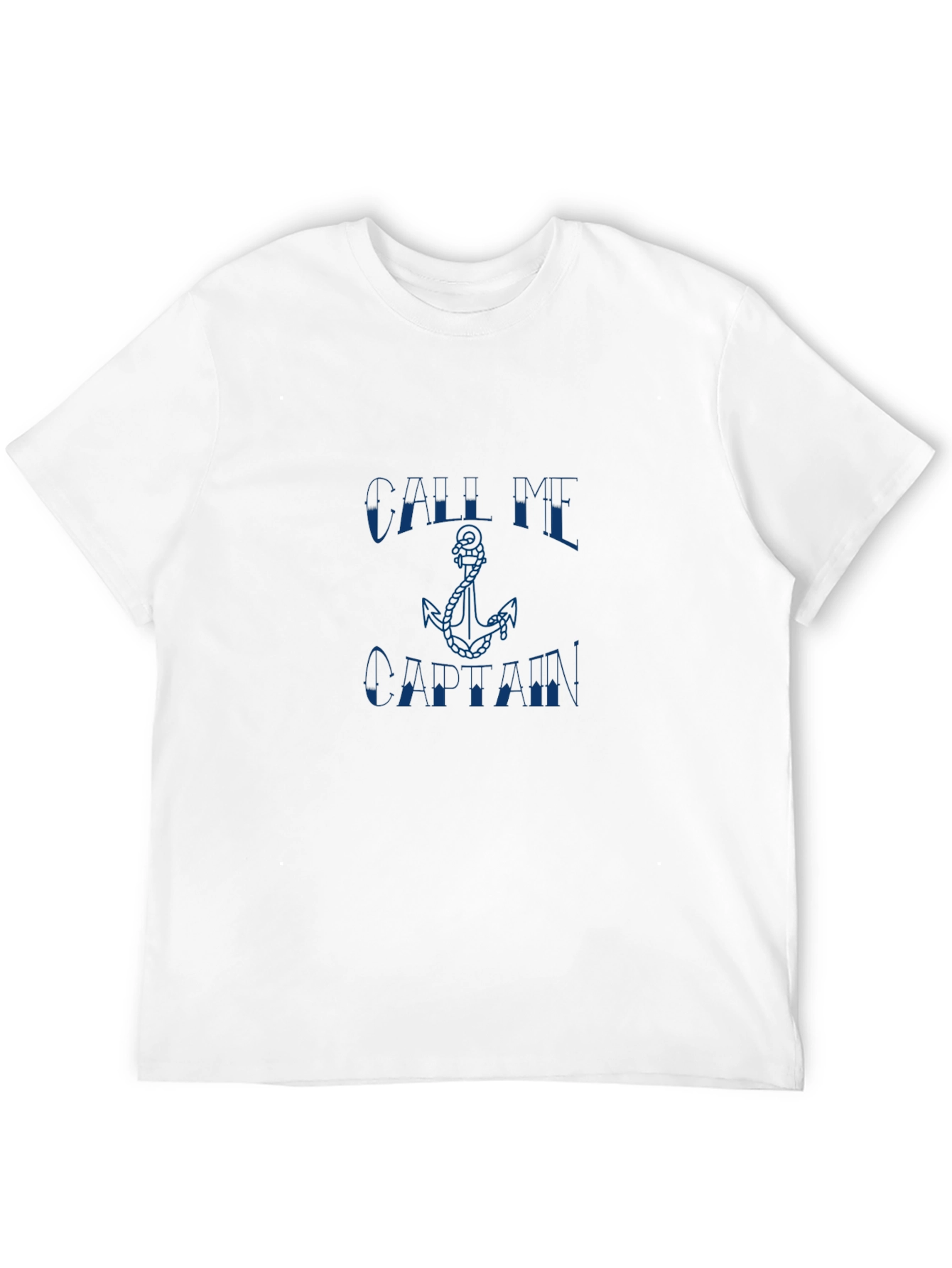 Call Me Captain T-Shirt - Black Anchor Tee
