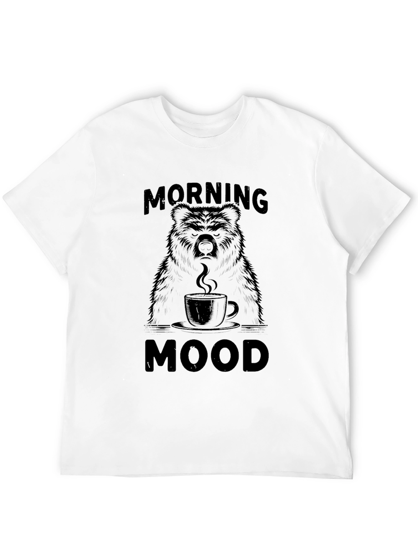 Morning Mood Bear Graphic T-Shirt