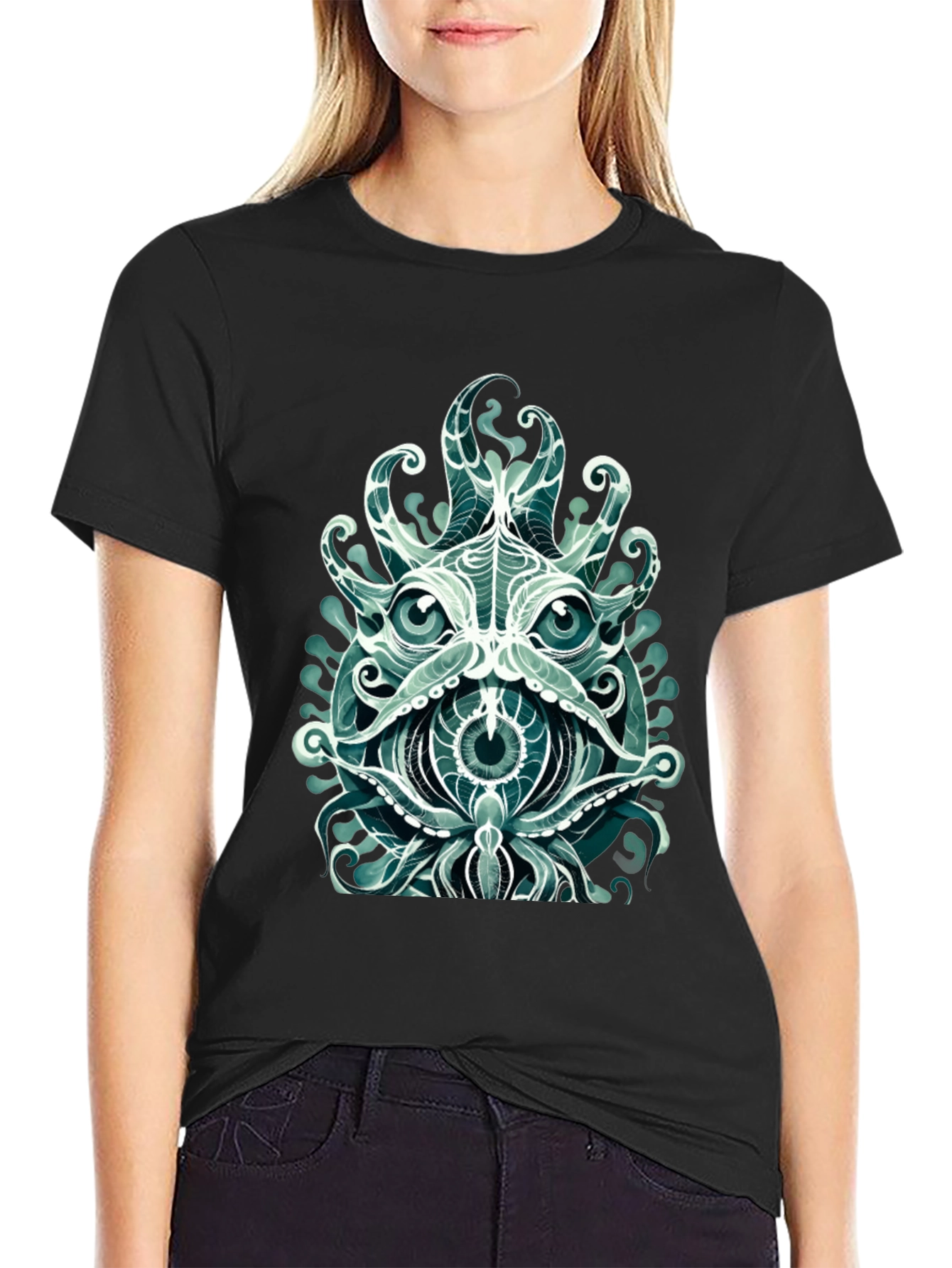 Mystic Kraken Graphic Tee - Mens Black T-Shirt